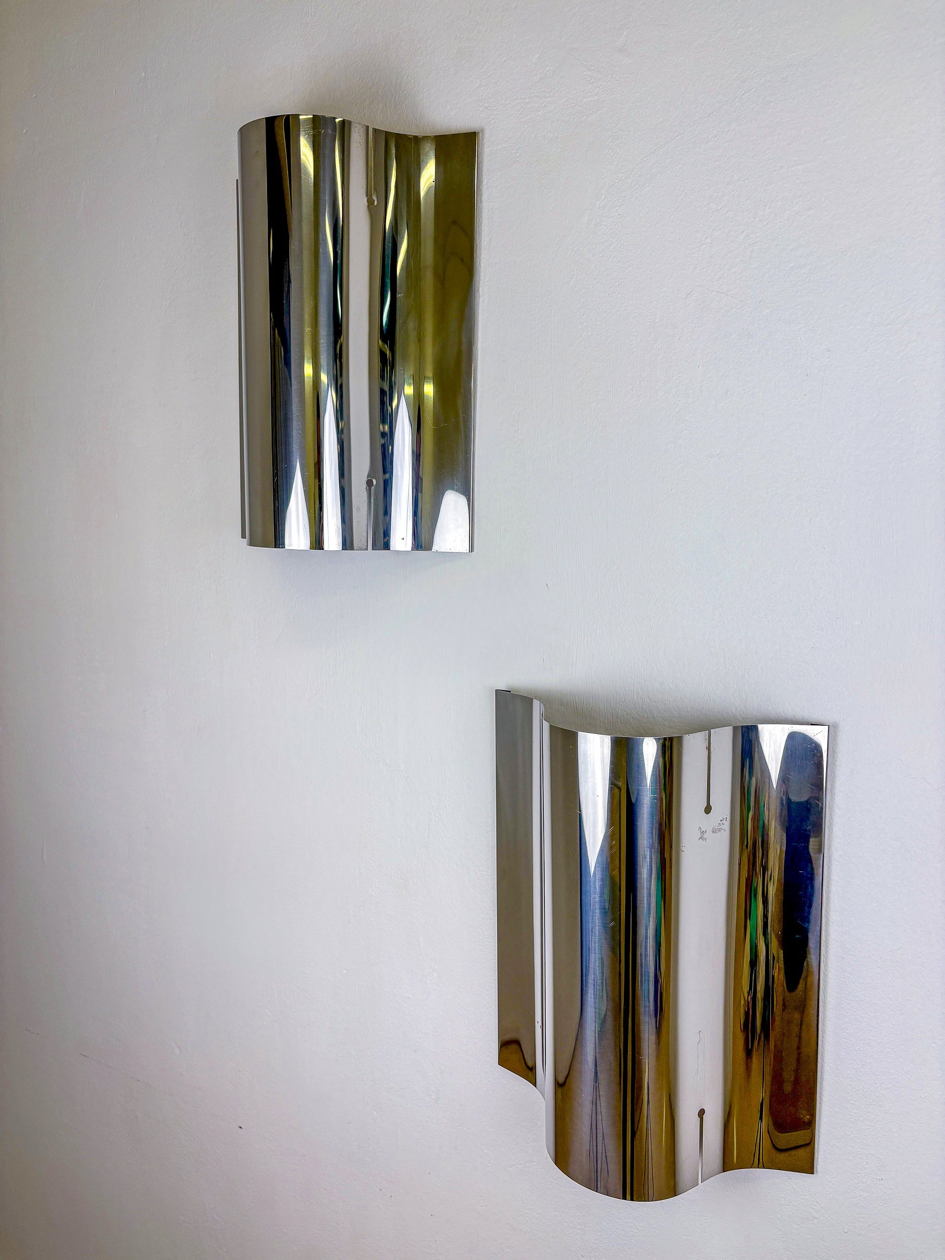 Pair of Space-Age wall Sconces by Sagim, Italy, 1970's — close-up