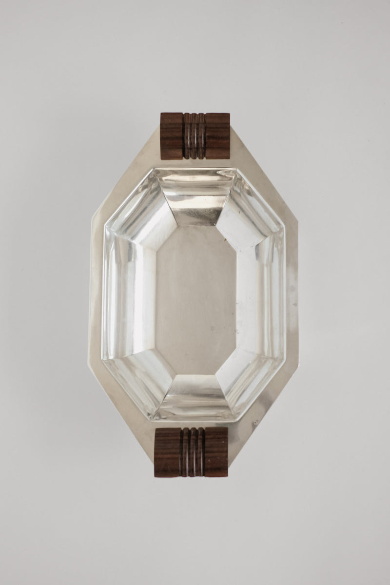 Silver-plated Art Deco Dish — detail view