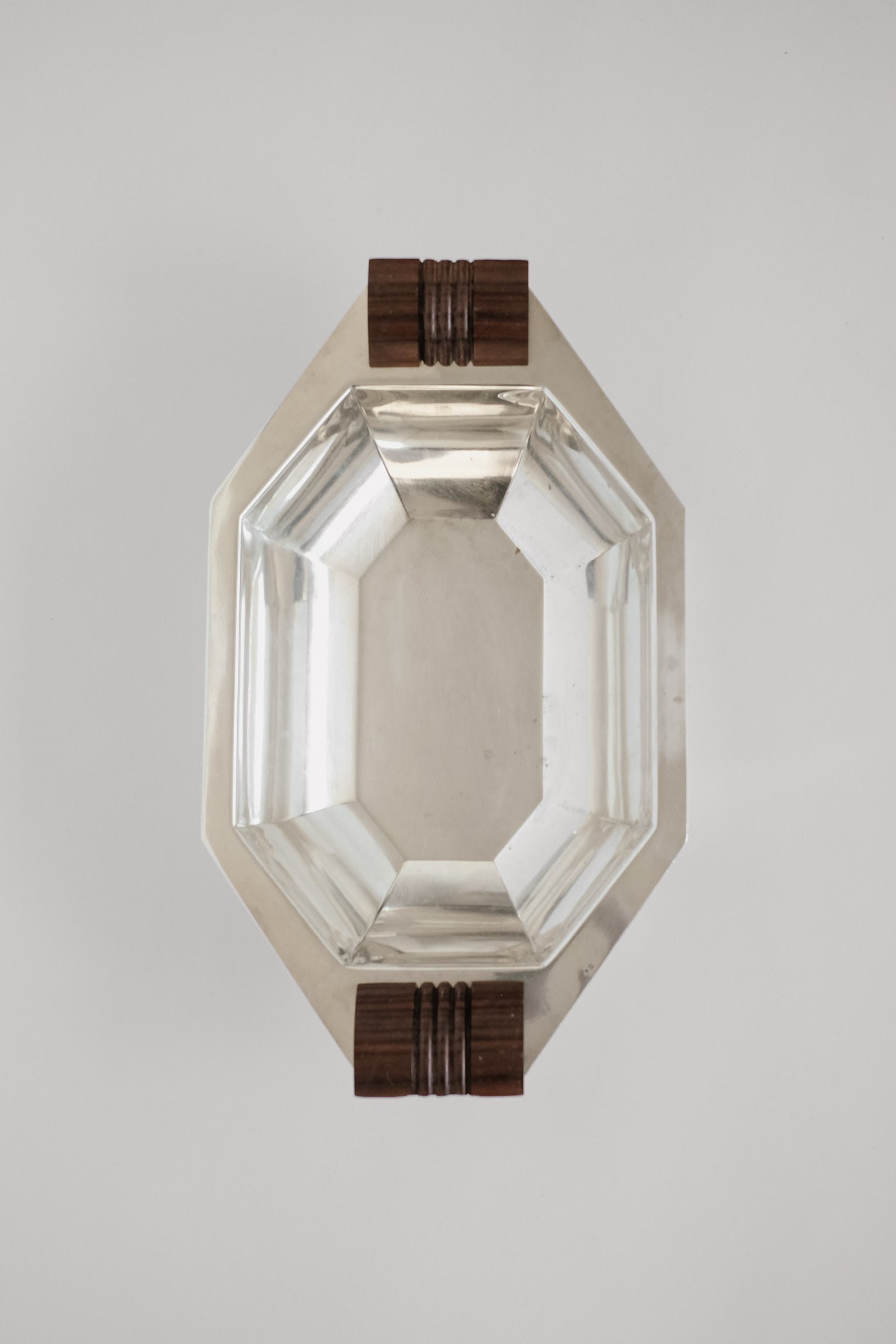 Silver-plated Art Deco Dish — detail view