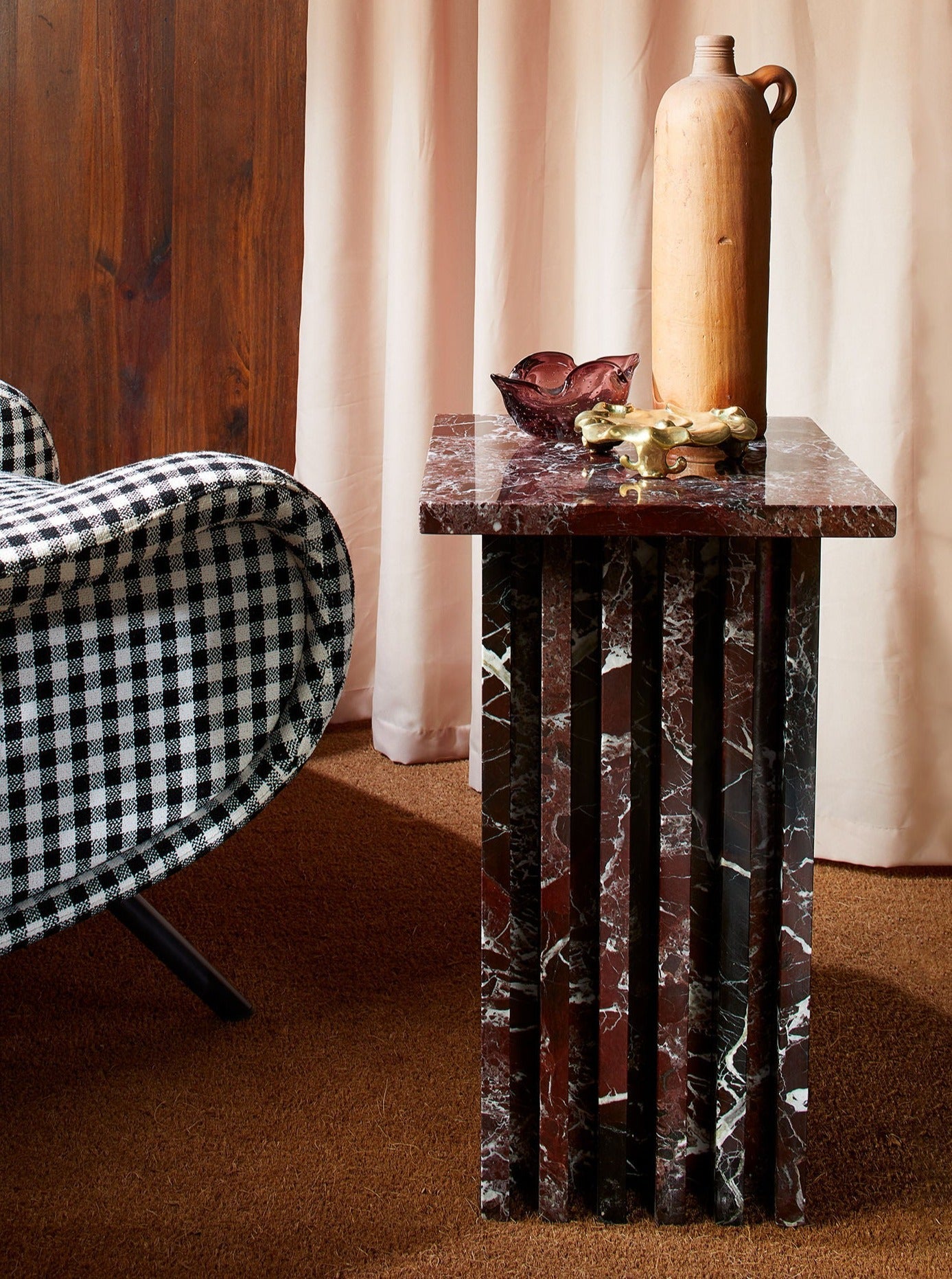 Vondel Side Table in Rosso Levanto