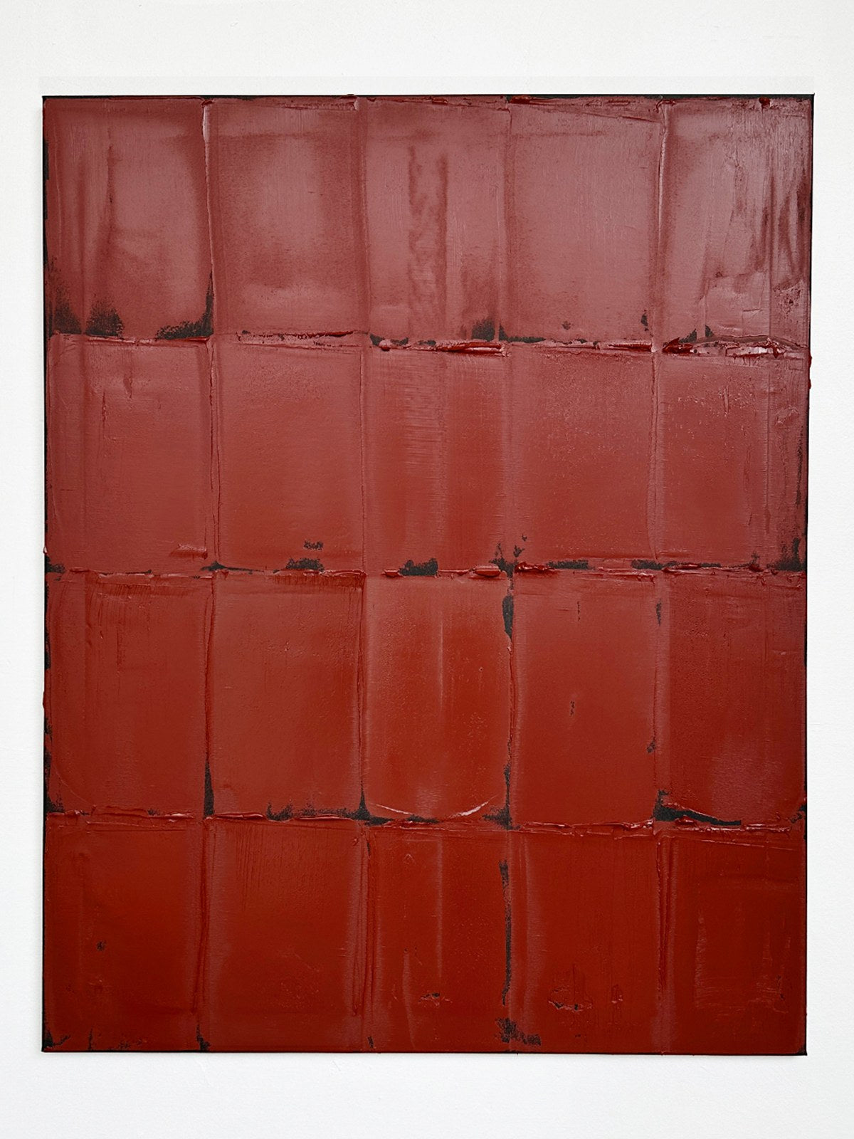 'Indian Red - Burnt Strokes' Painting by Roi Elmaliah | The Oblist