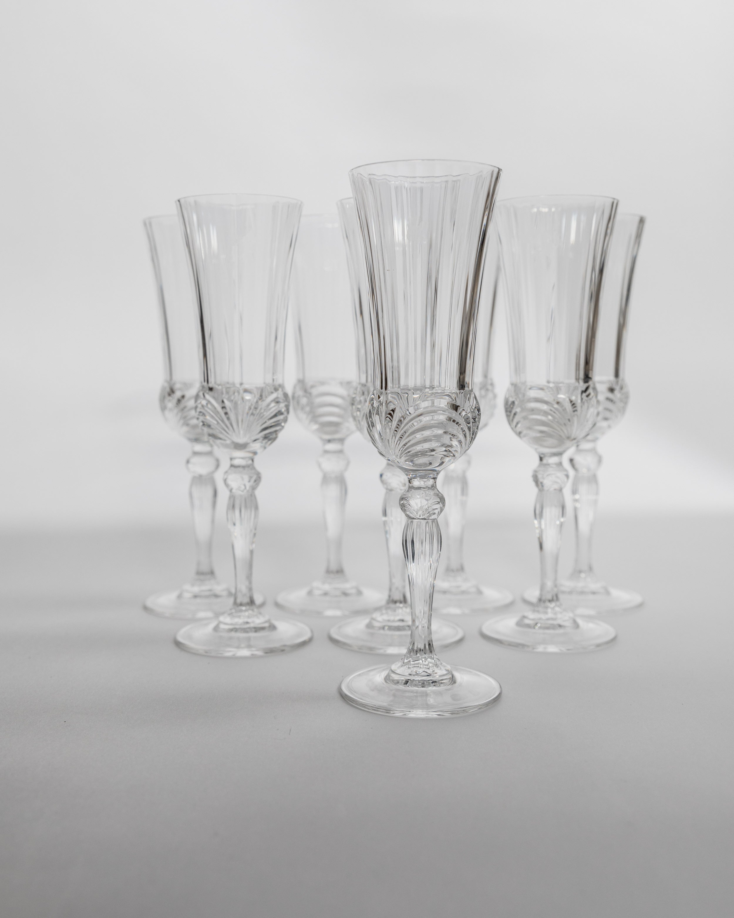 Verres à Champagne en Cristal - Ensemble de 8, 1980s
