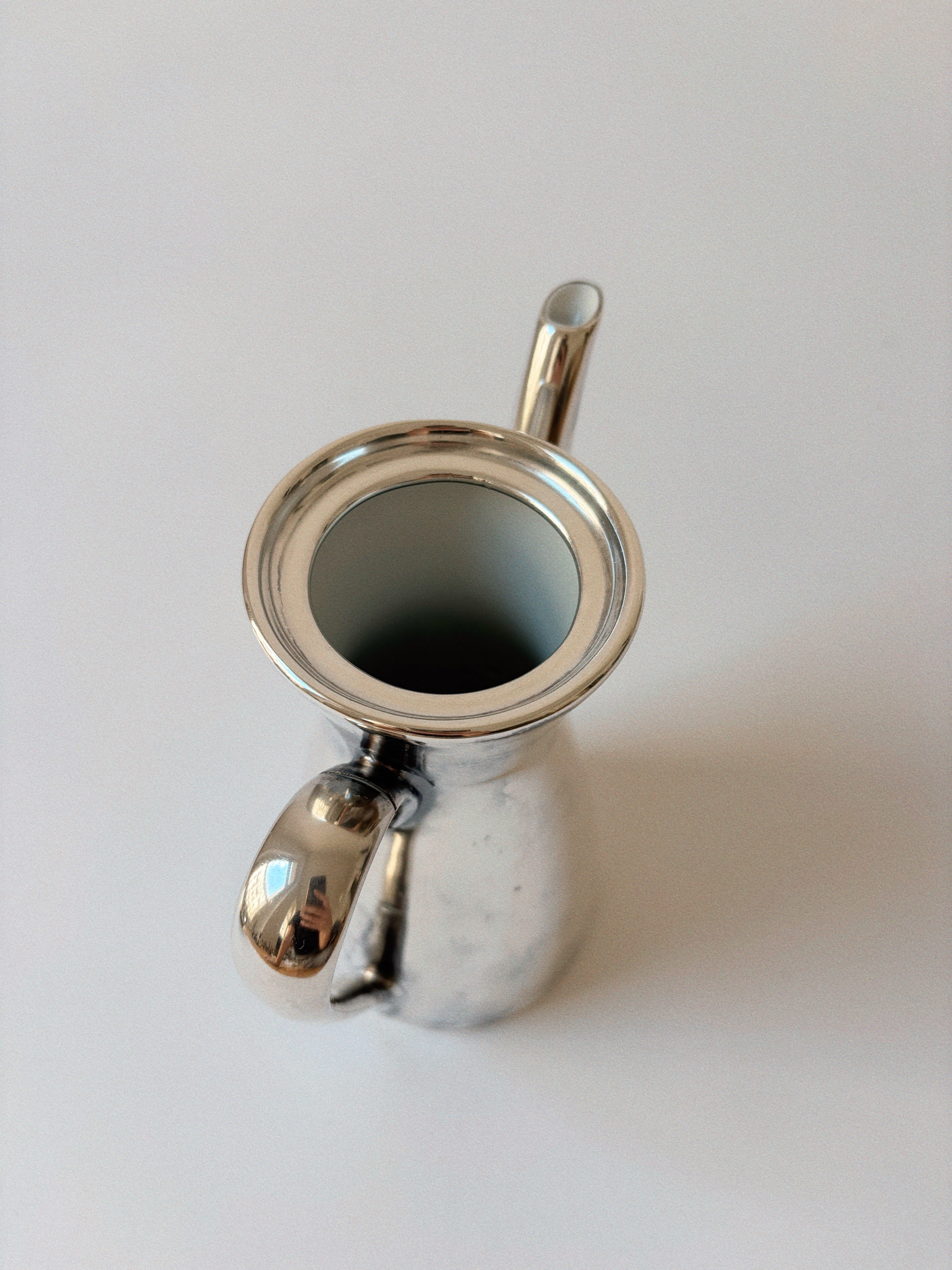 Silver Glazed Ceramic Teapot, Mid-Century Germany — alternate view