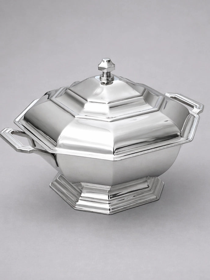 Vintage Serving Bowls in Steel - 1970s Italian Vintage Collection — side angle
