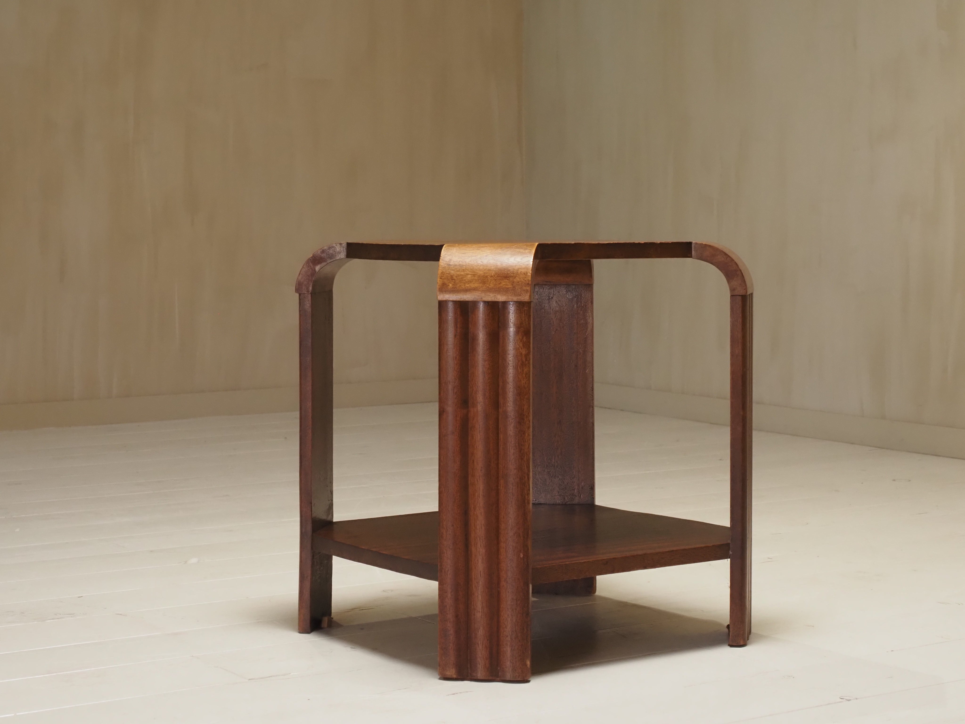 Art Deco side table, 1930s — close-up