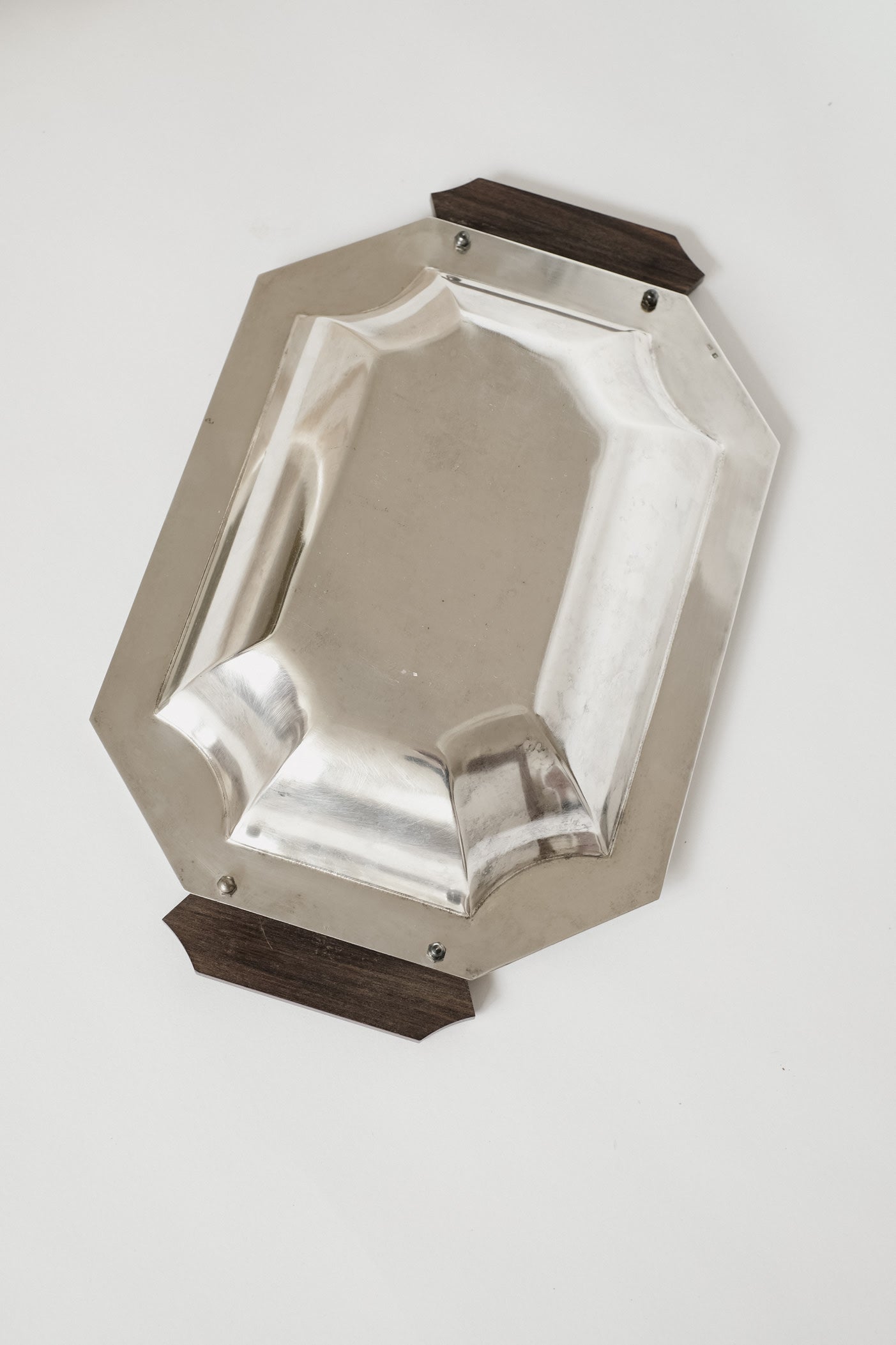 Silver-plated Art Deco Dish  — close-up