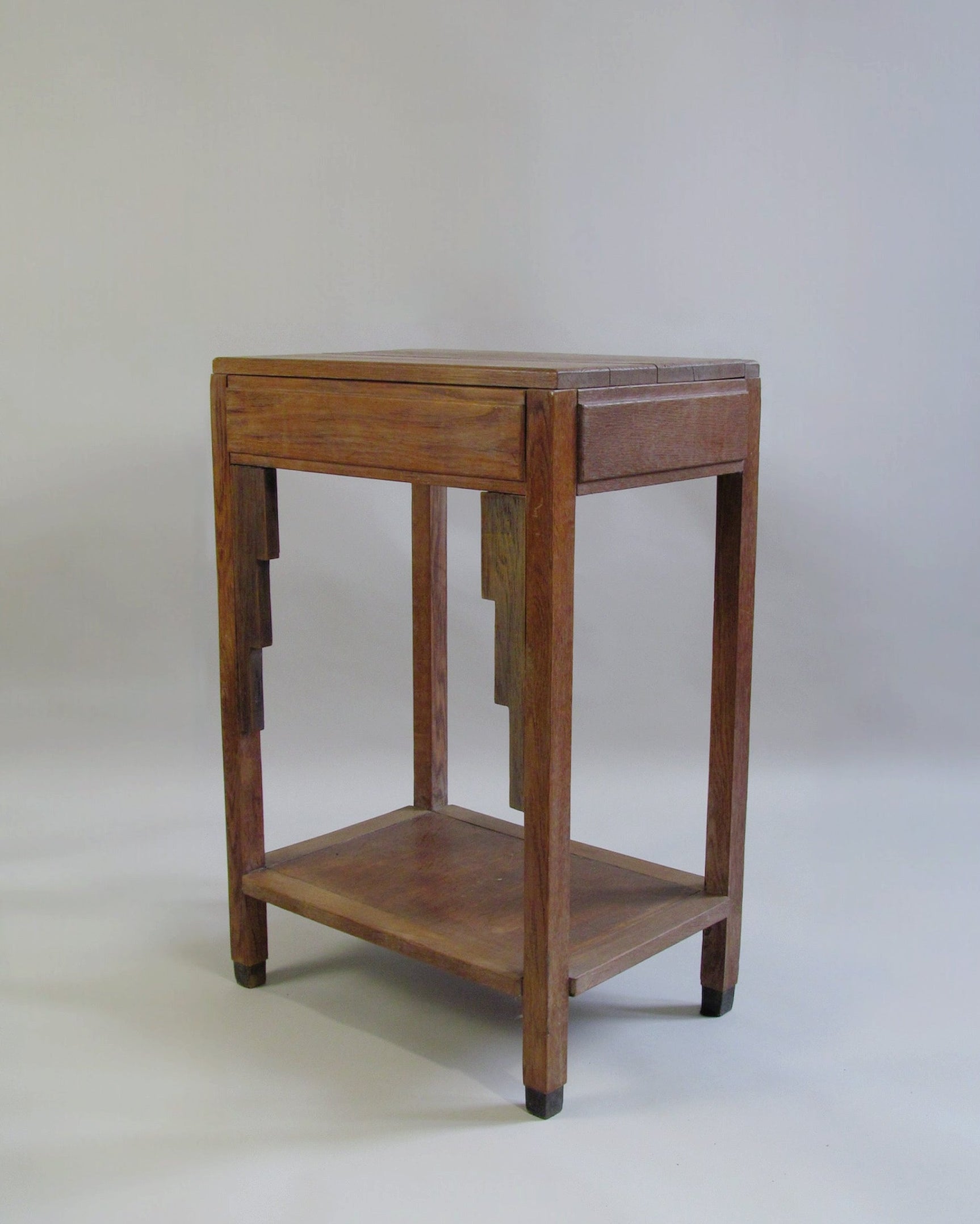 Amsterdam School Side Table c.1920 by Myakin | The Oblist — handcrafted wood design