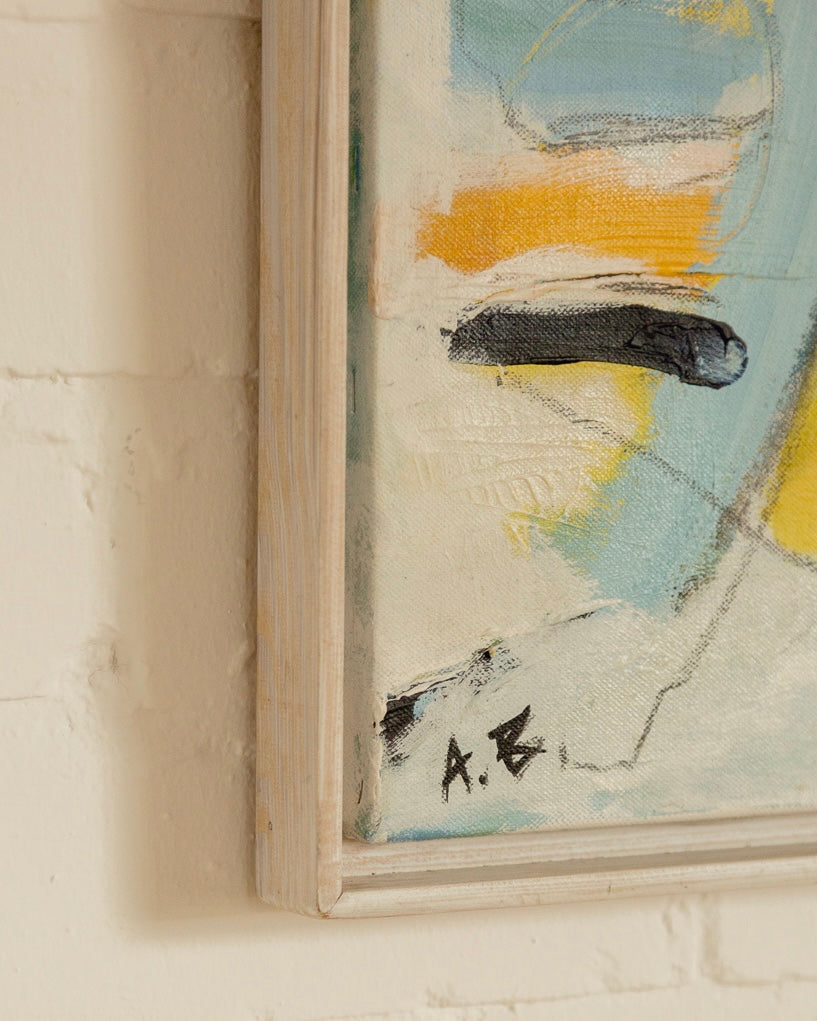Modern Faces Oil on Canvas — lifestyle setting