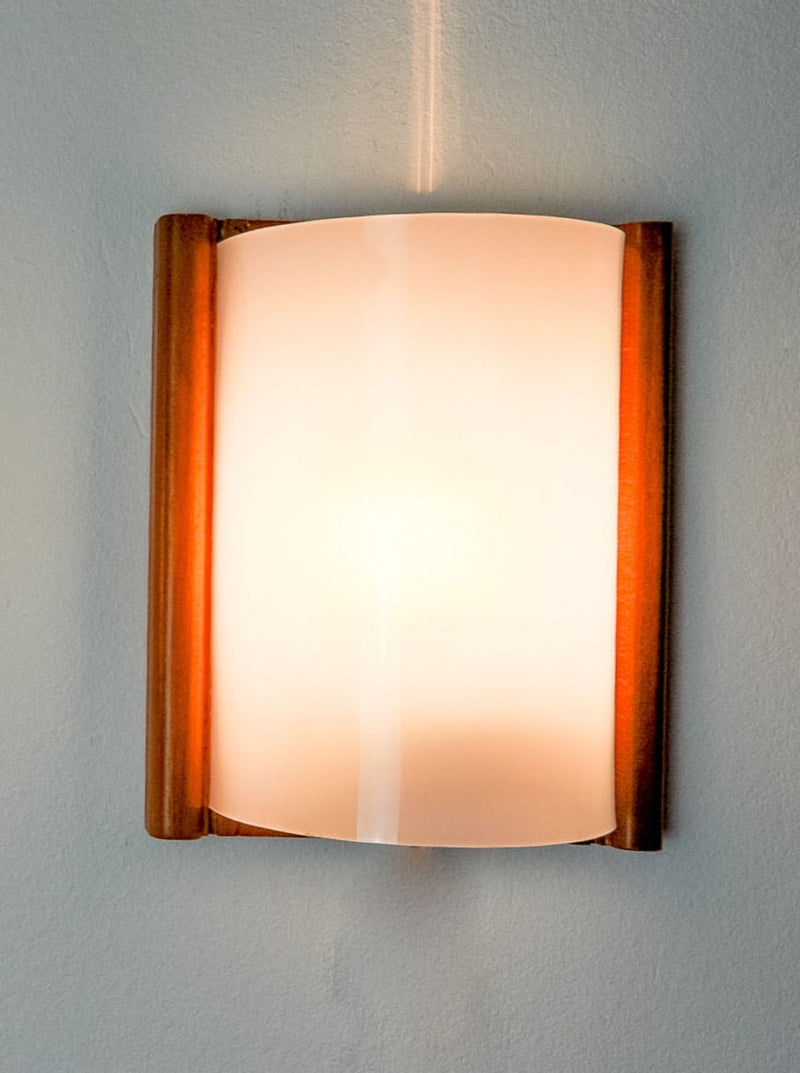 Mediterranean Pine and Methacrylate Sconce 1980's — close-up of light fixture detail