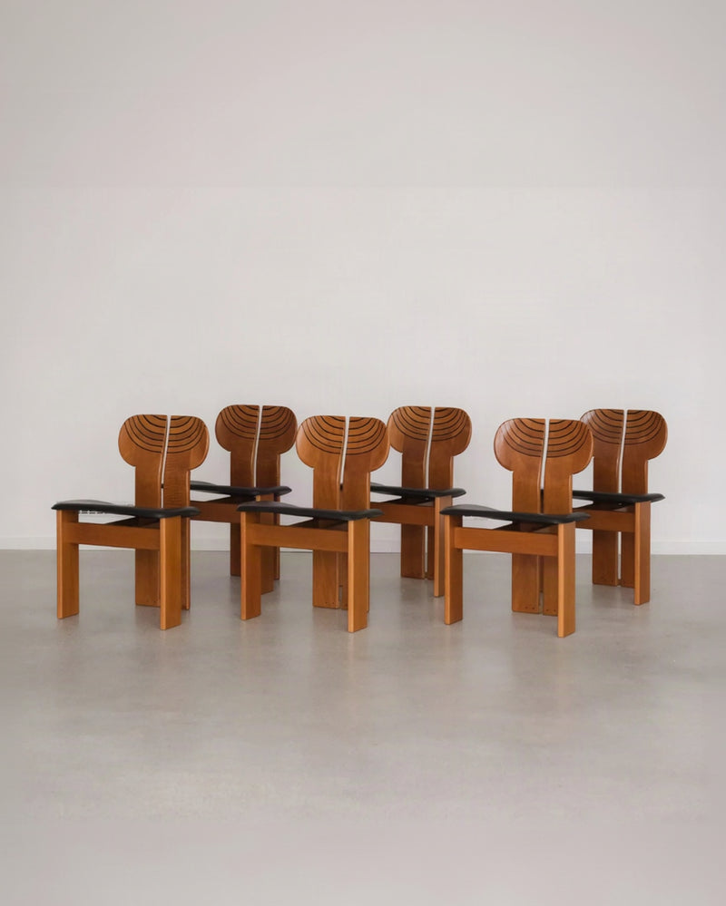 Africa Dining Chairs by Afra & Tobia Scarpa for Maxalto (Set of 6) by Simply About Design | The Oblist