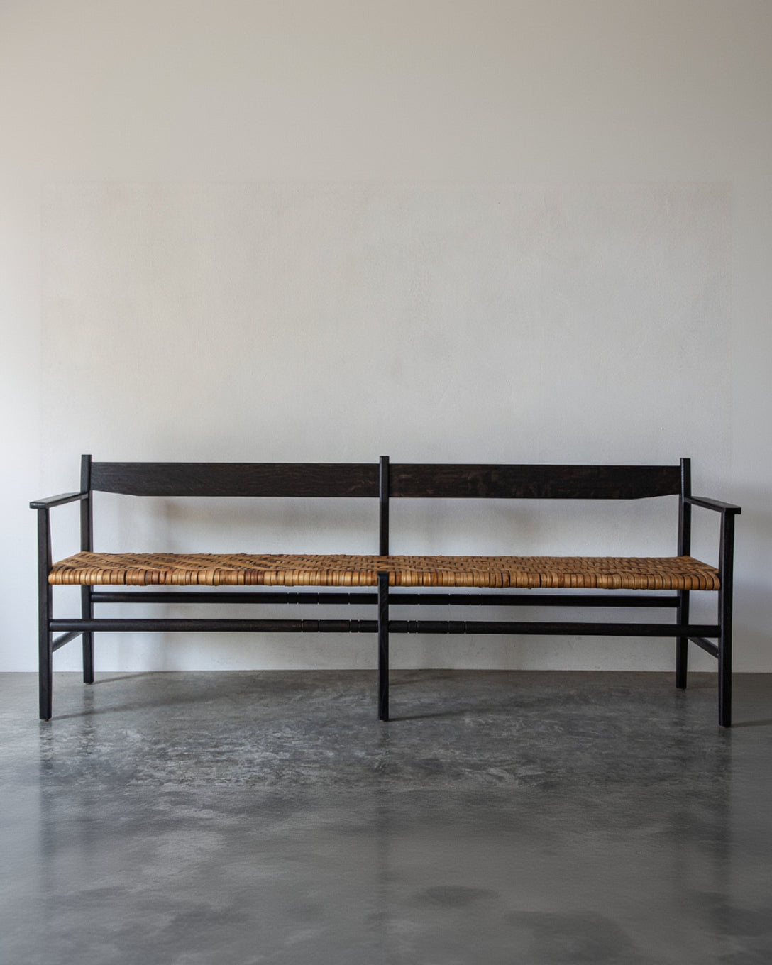 Silo Bench by fern | The Oblist — handcrafted wood and woven seat