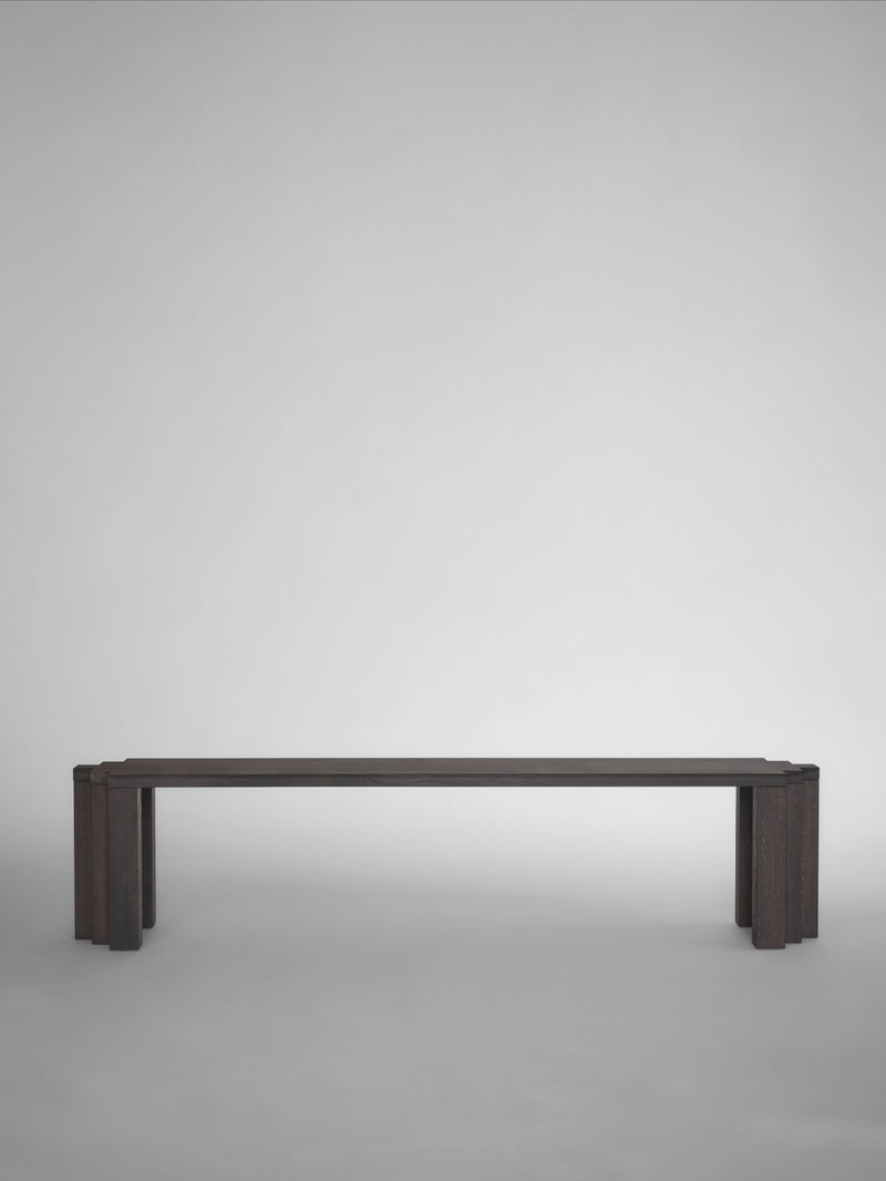 Cadence Bench by Mokko | The Oblist — dark wood, modern design