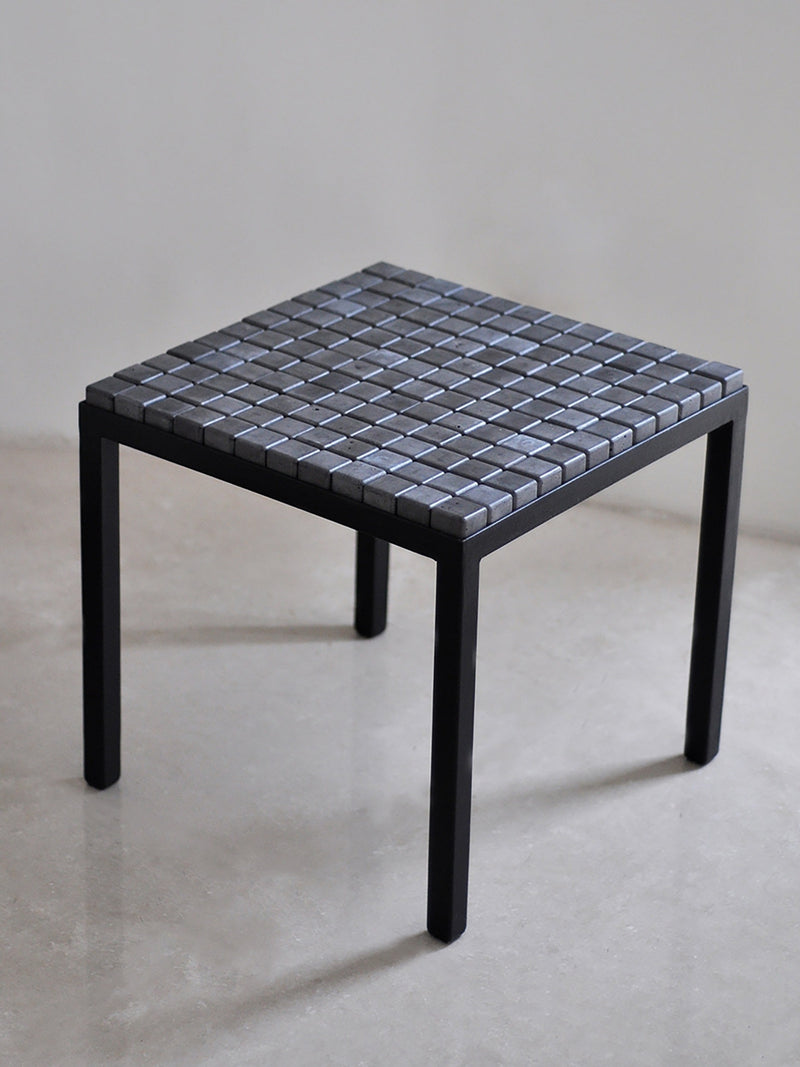 Concrete Cubes Side Table 'graphite' by Studio Miriam Loellmann | The Oblist