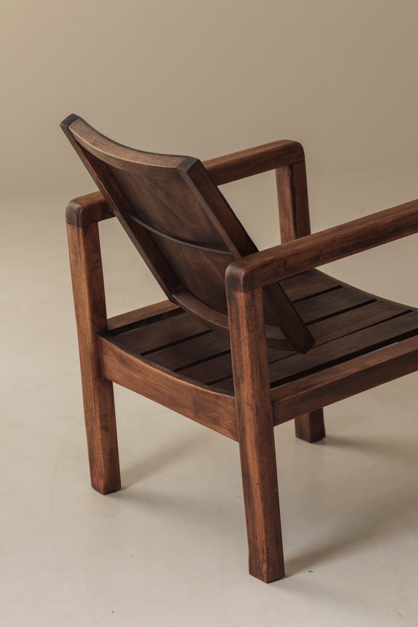 Pair of French Modernist Mahogany Armchairs, 1950s — in context