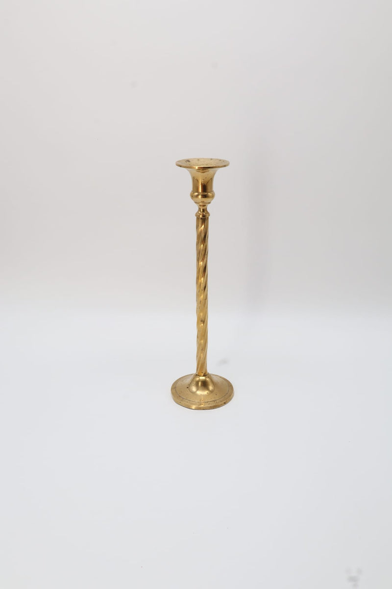 Barley Twist Brass Candlestick – United Kingdom, 1970s–1980s by Forma Finds | The Oblist