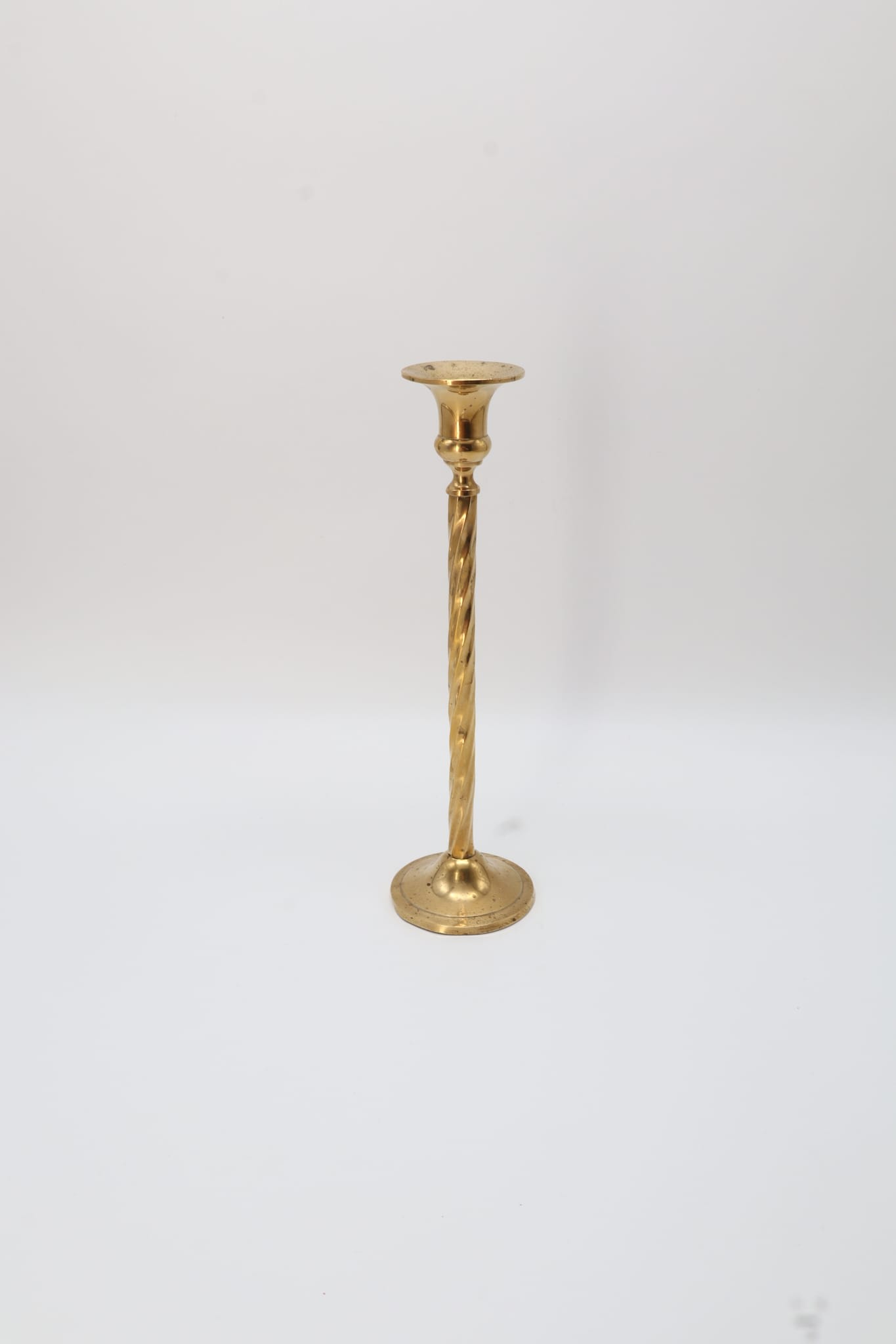 Barley Twist Brass Candlestick – United Kingdom, 1970s–1980s by Forma Finds | The Oblist