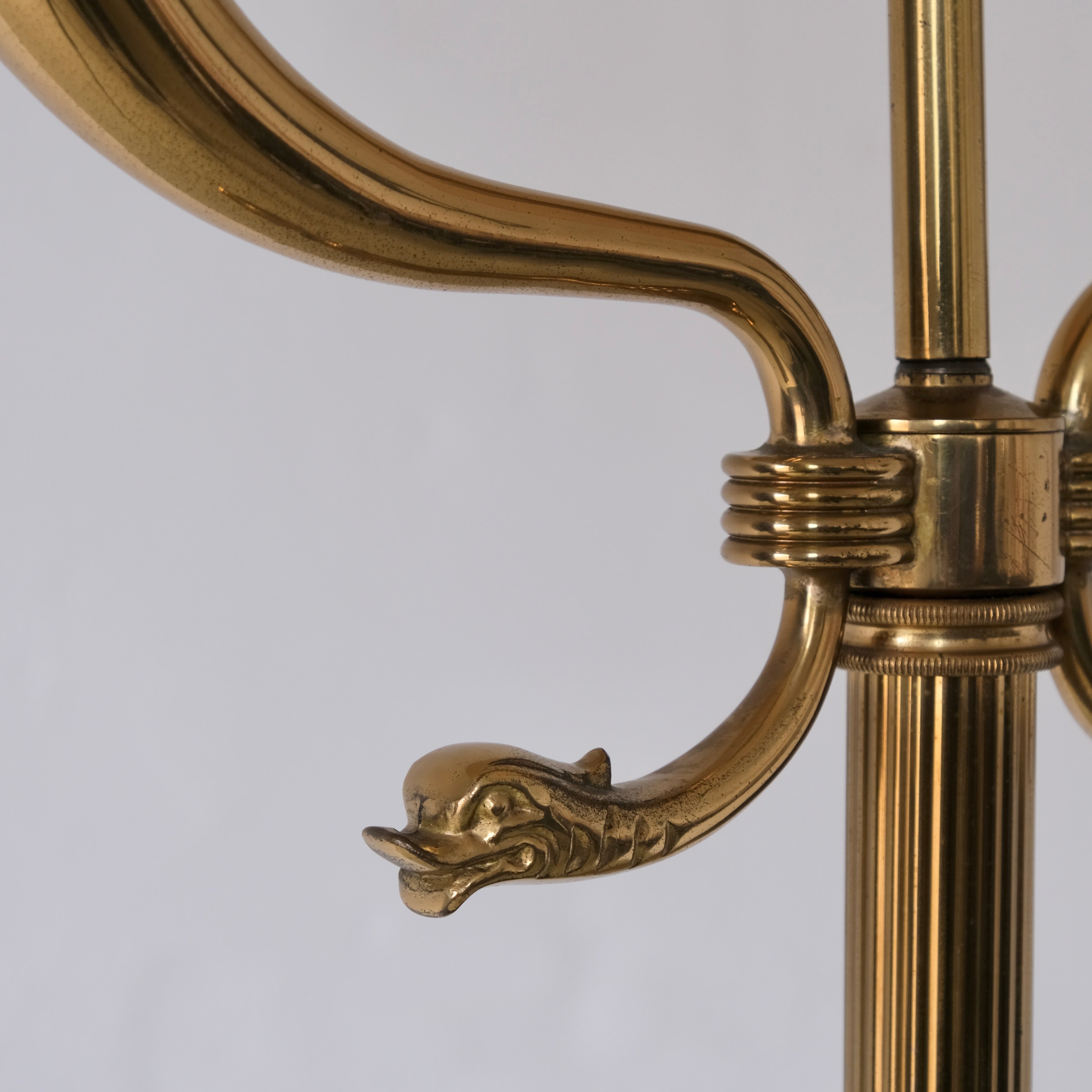 Maison Jansen Neoclassical Brass Floor Lamp | France | 1960s — alternate view