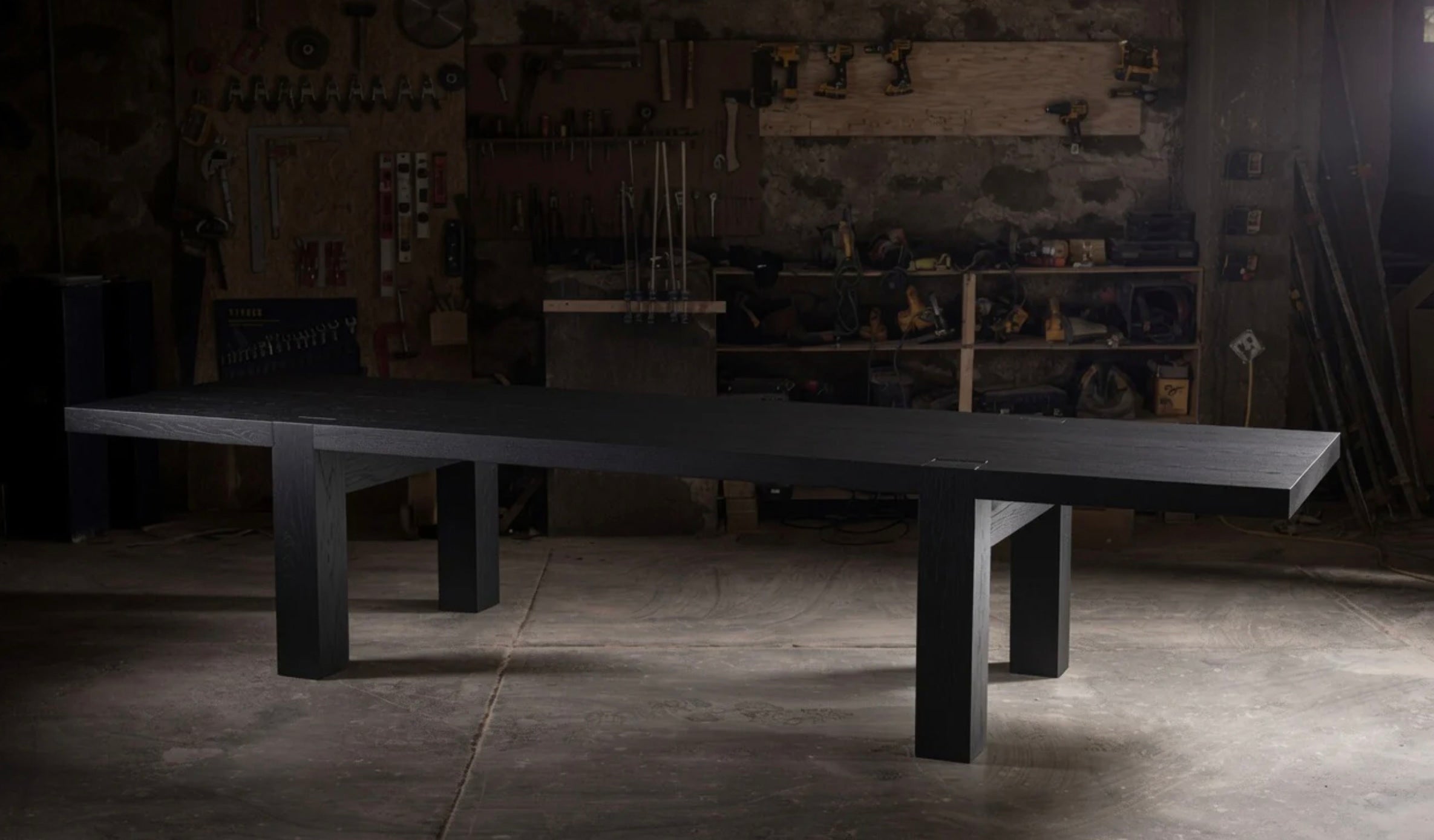 Jose Maria Solid Oak Dining Table  — side angle