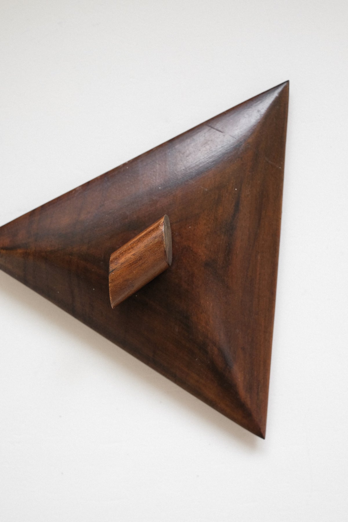 Vintage Mid-Century Modern Triangular Wooden Box — in context