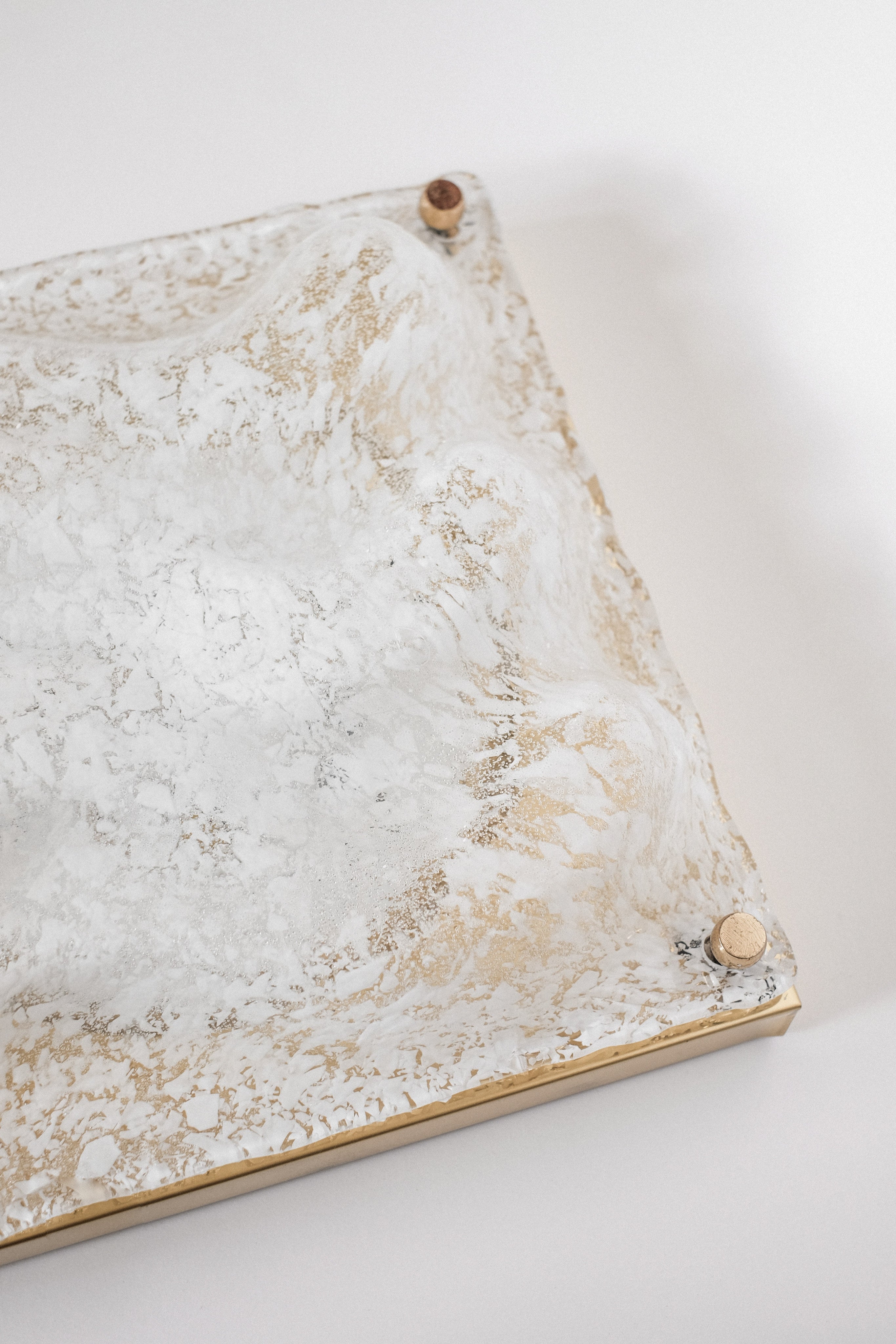 Extra Large Toni Zuccheri Murano Ice Glass Wall Lamp — view 9