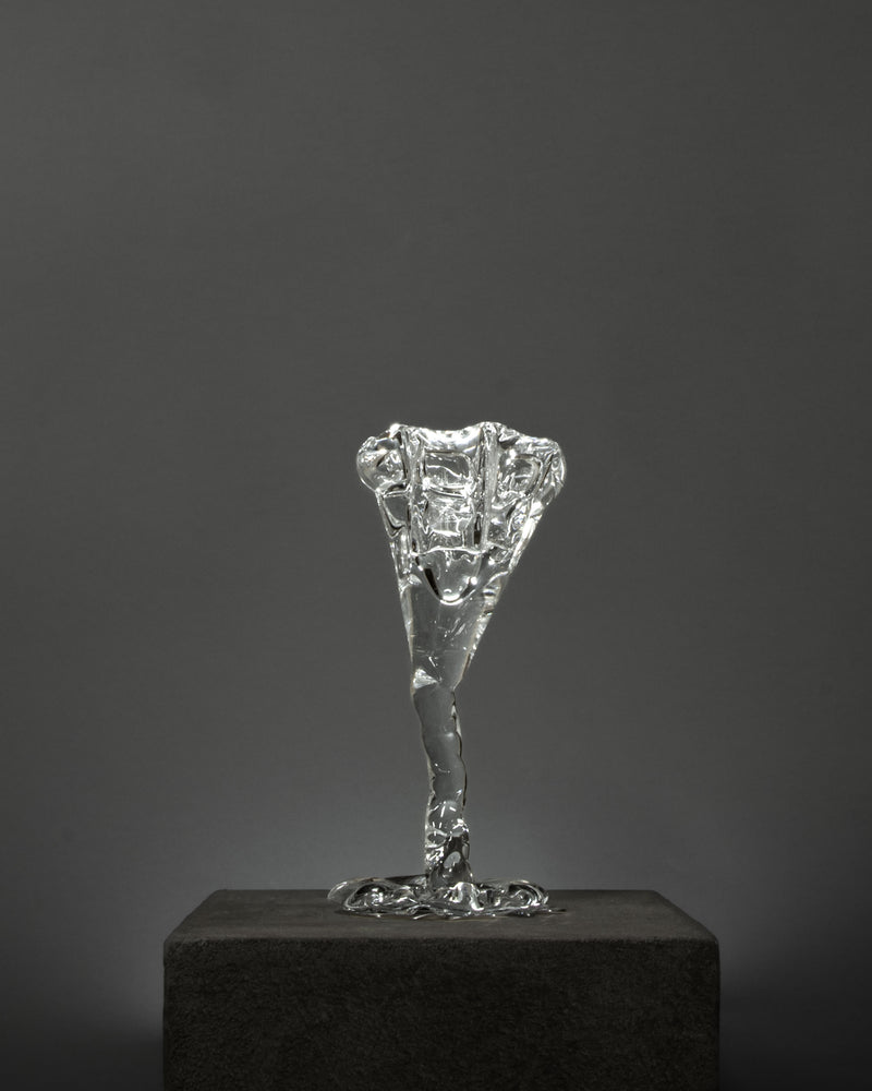 Spiky Cocktail Glass - Transparent — close-up of textured glass design