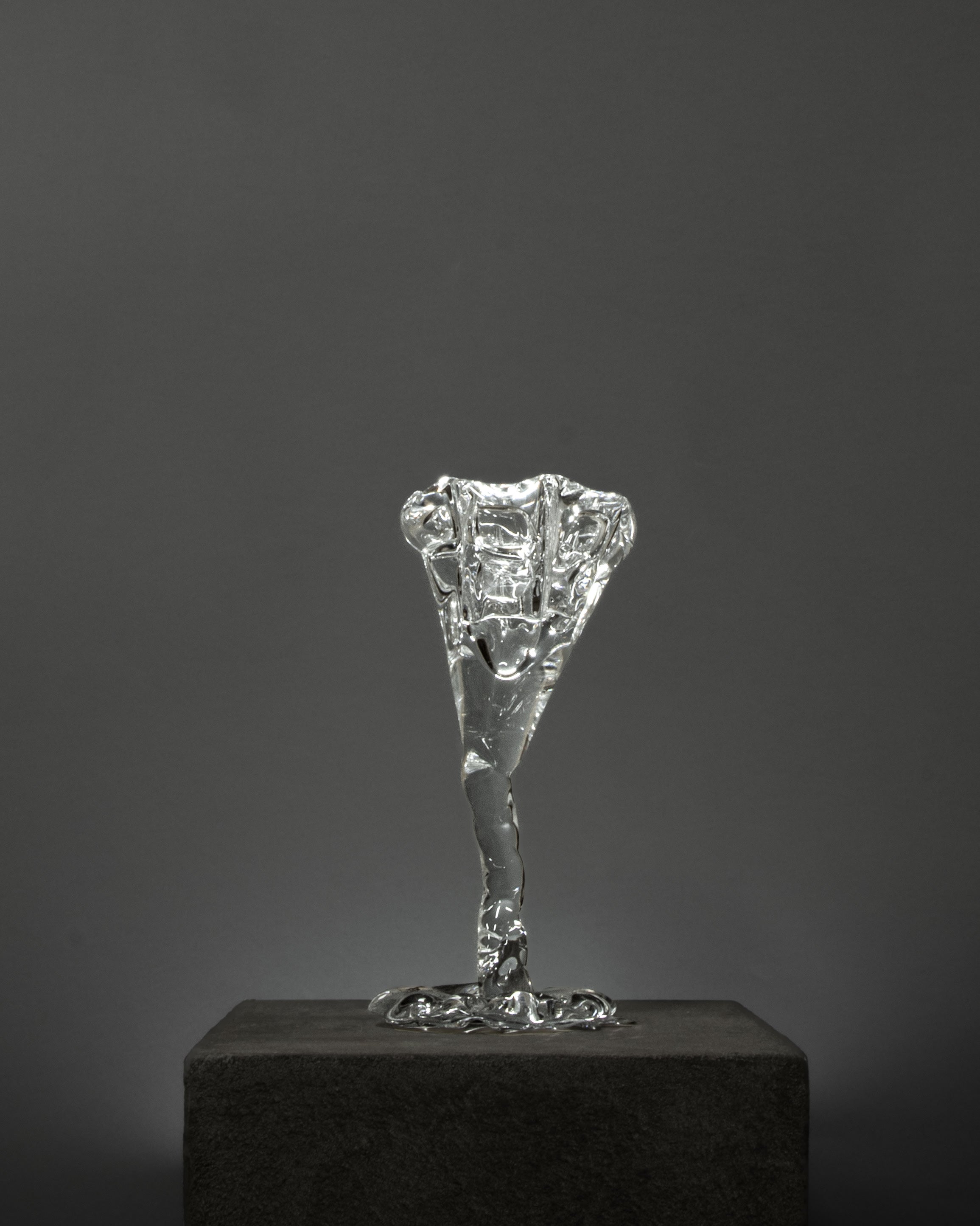 Spiky Cocktail Glass - Transparent — close-up of textured glass design