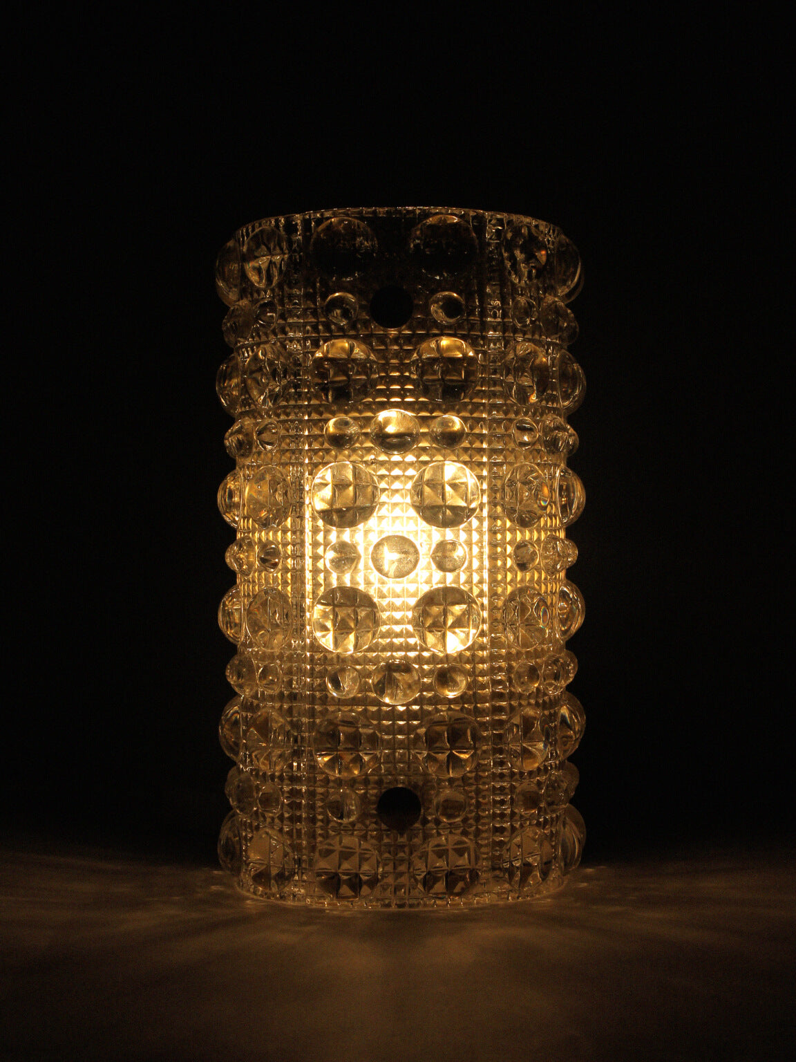 Carl Fagerlund Bubble Crystal Glass And Brass Sconce, For Orrefors — detail view