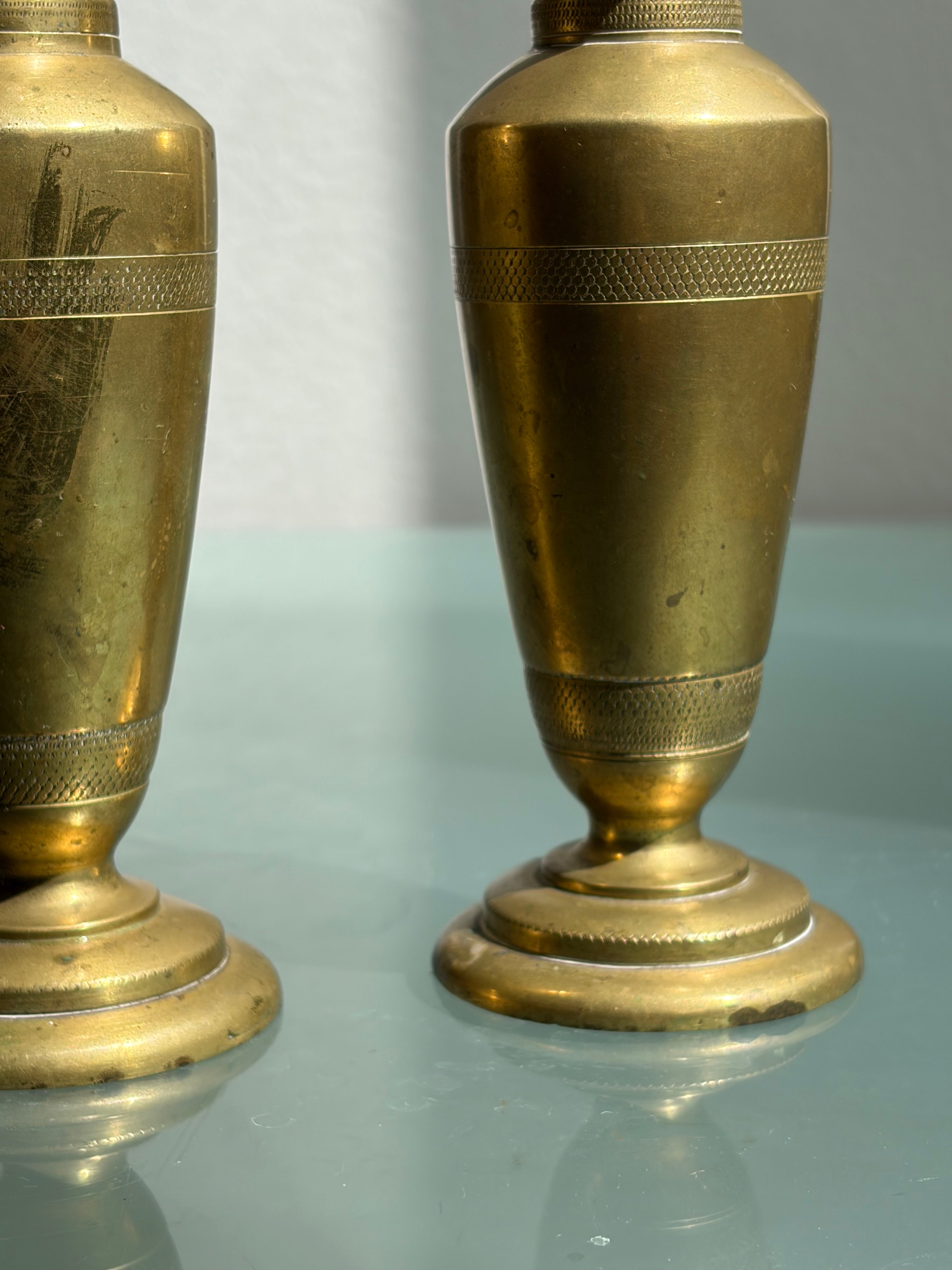 Pair of French Empire Candleholders, Late 19th Century — close-up