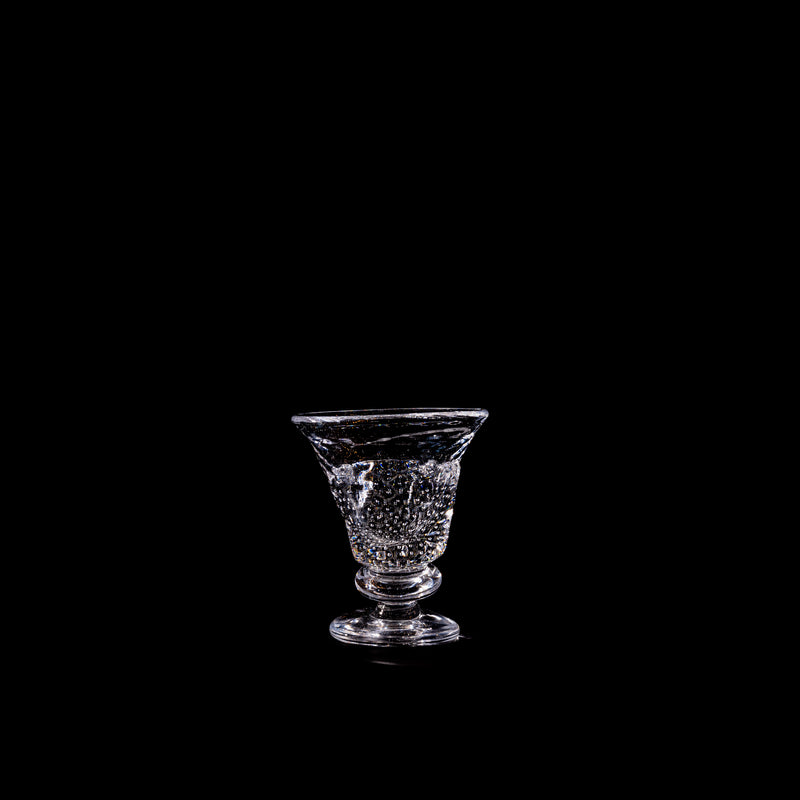 Blown Free-shaped Glass — close-up showing textured clear glass surface