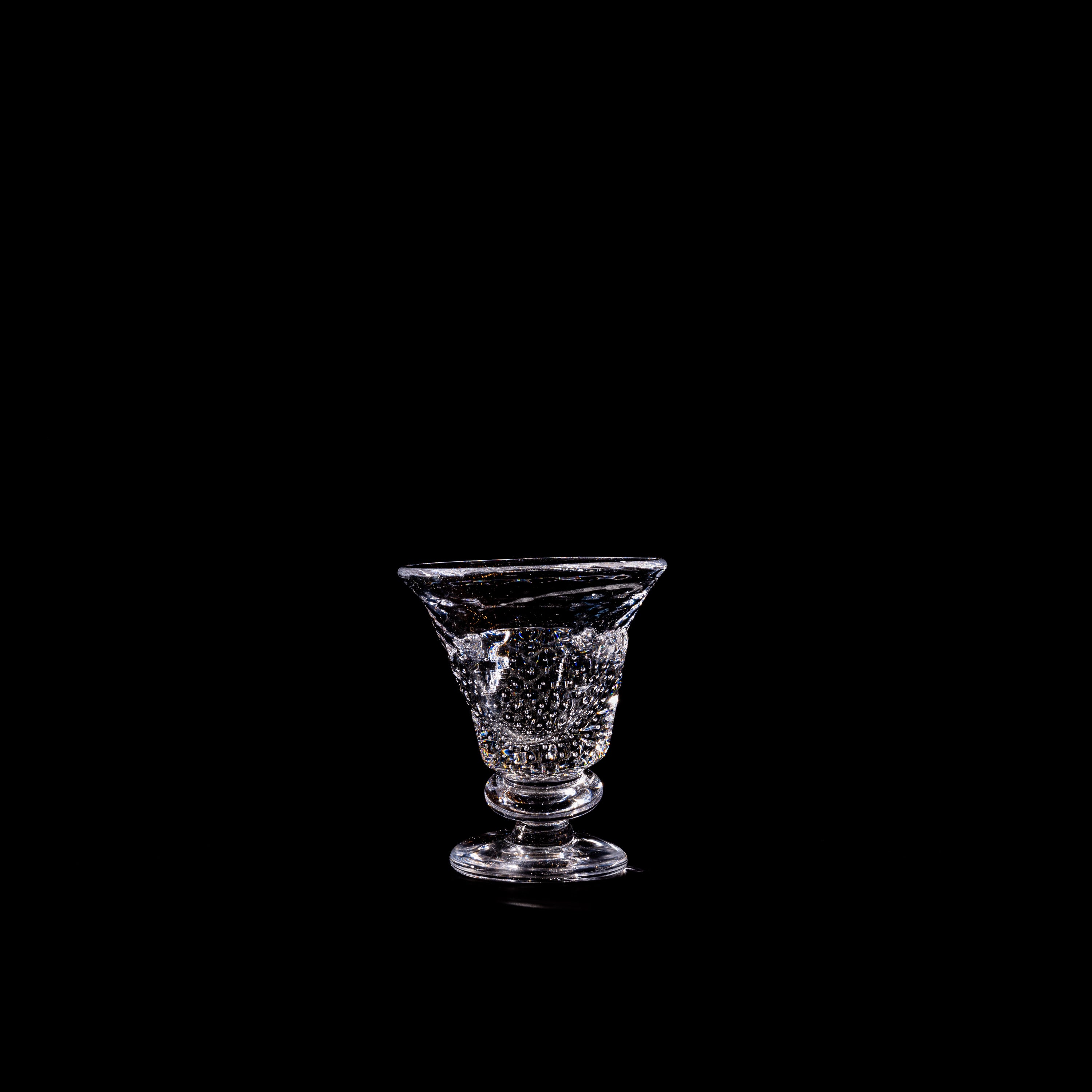 Blown Free-shaped Glass — close-up showing textured clear glass surface
