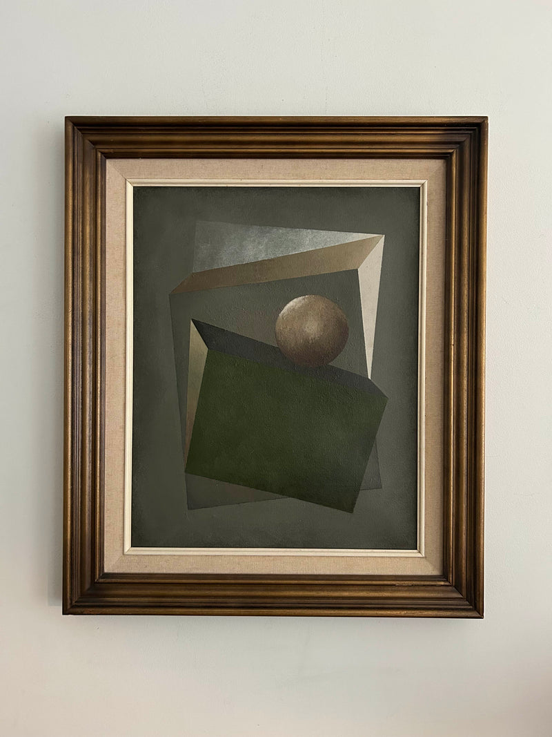Green Gravity by Iris Bavelaar | The Oblist — contemporary painting, green and gold tones