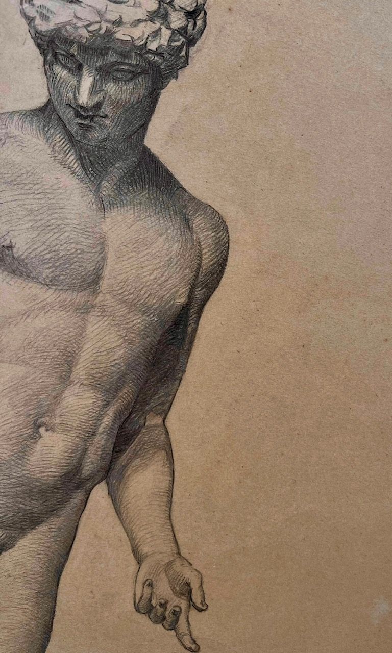 Figure Drawing in Pencil, Male Nude