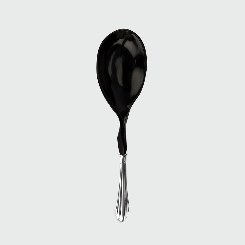 Twisted Horn Spoon by Tavares 1922 | The Oblist — black horn, silver handle