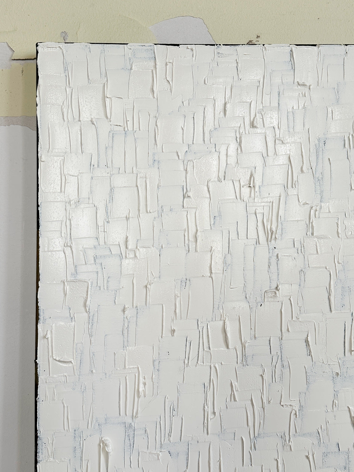 'Warm White - Heavy Texture' Painting — lifestyle setting
