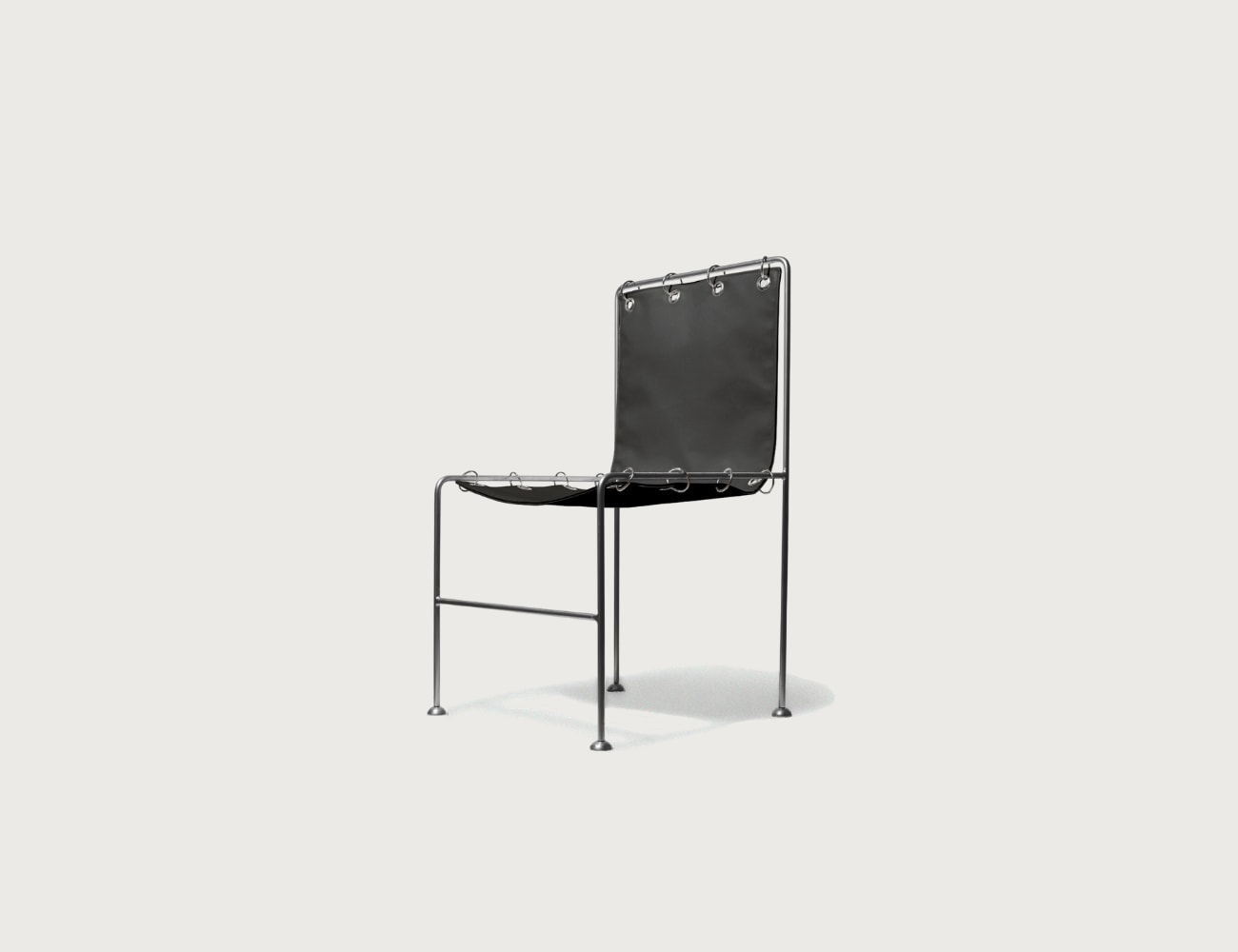 Institution Sculptural Chair, Leather — close-up