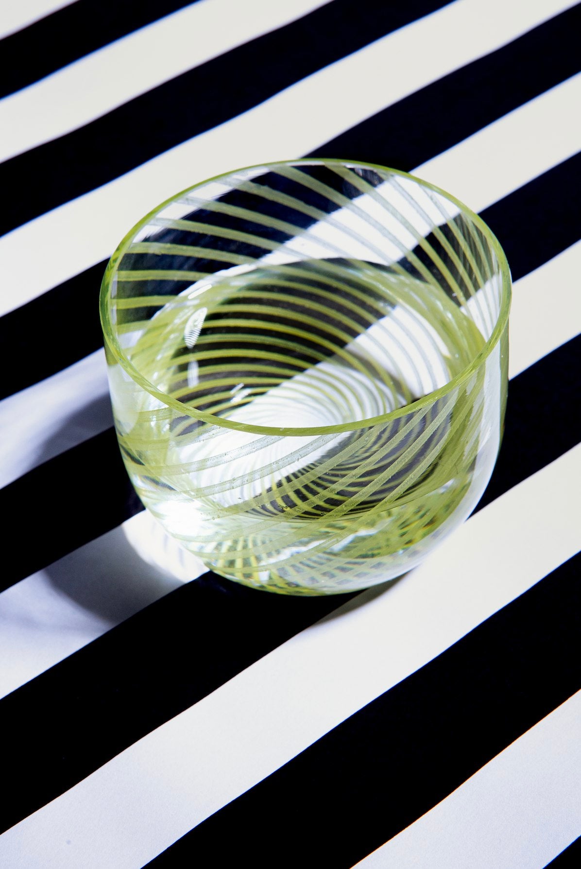 Hypnosis Waterglasses in Chartreuse Color — lifestyle setting