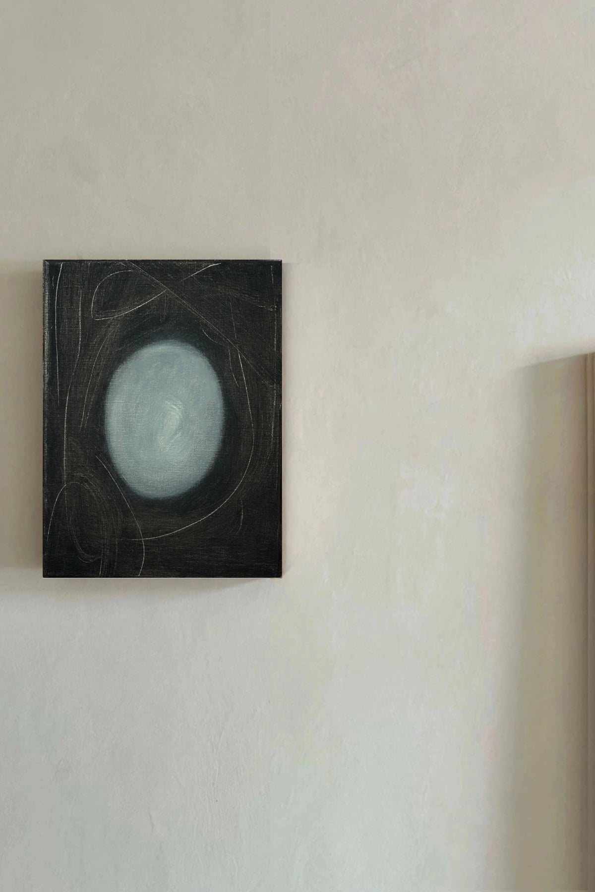 'Let go of gravity' painting — detail view