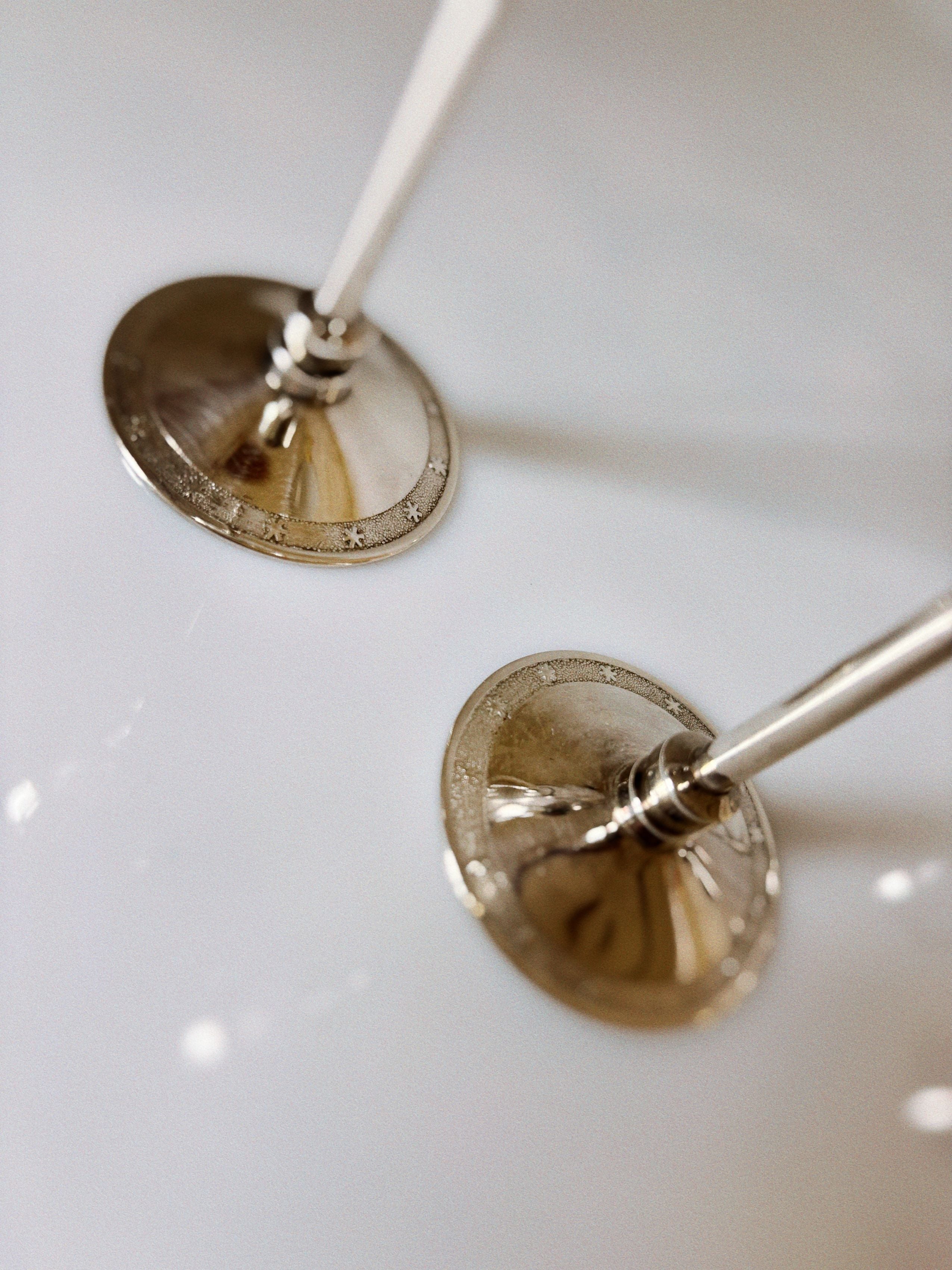 Silver plated ladle details of luxury liquor serving set