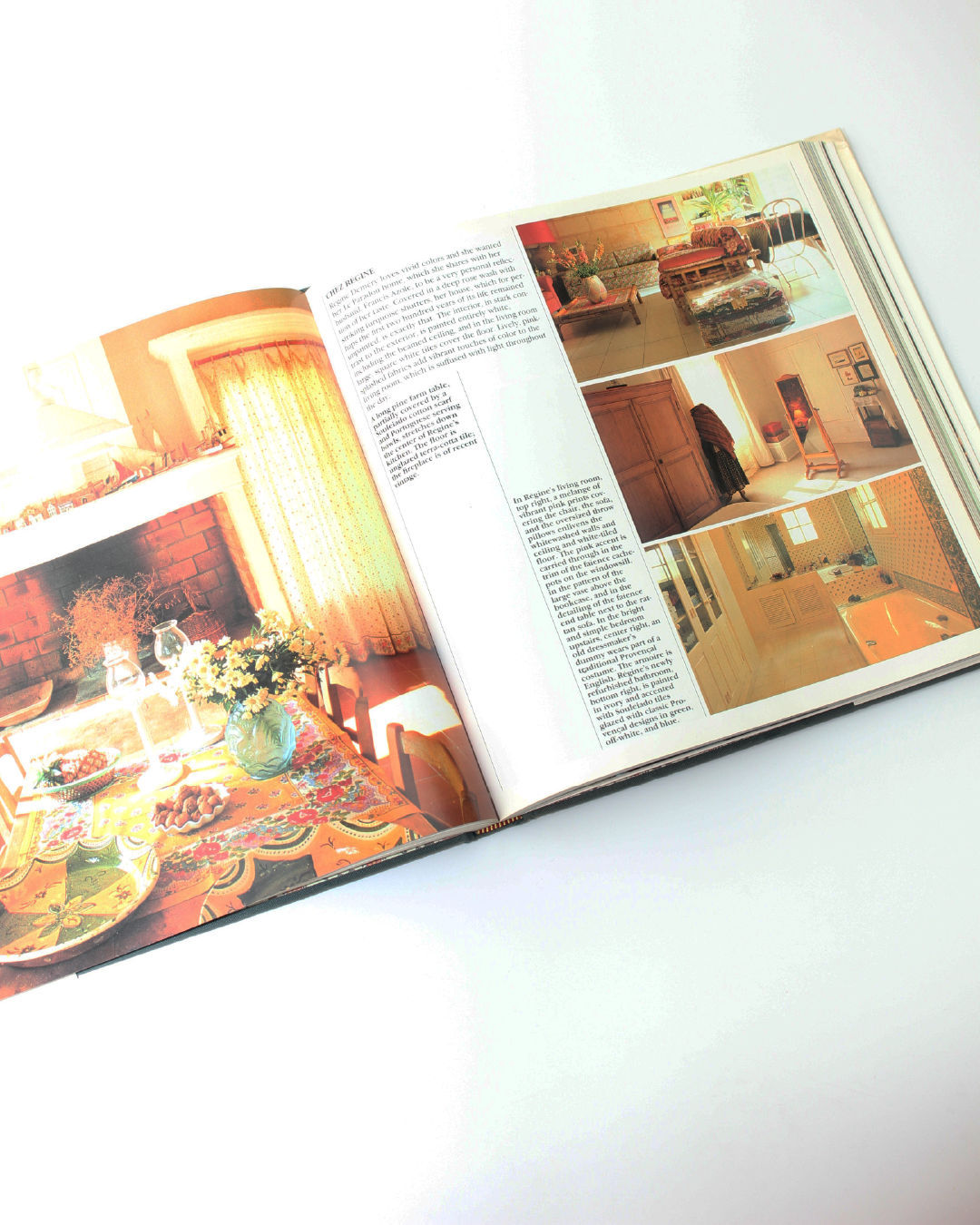 French Country Book — open on colorful table setting in kitchen