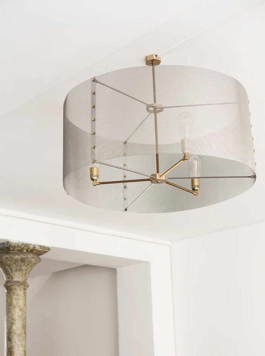 Trapenard Ceiling Light by Marine Breynaert | The Oblist — metal mesh design, modern pendant
