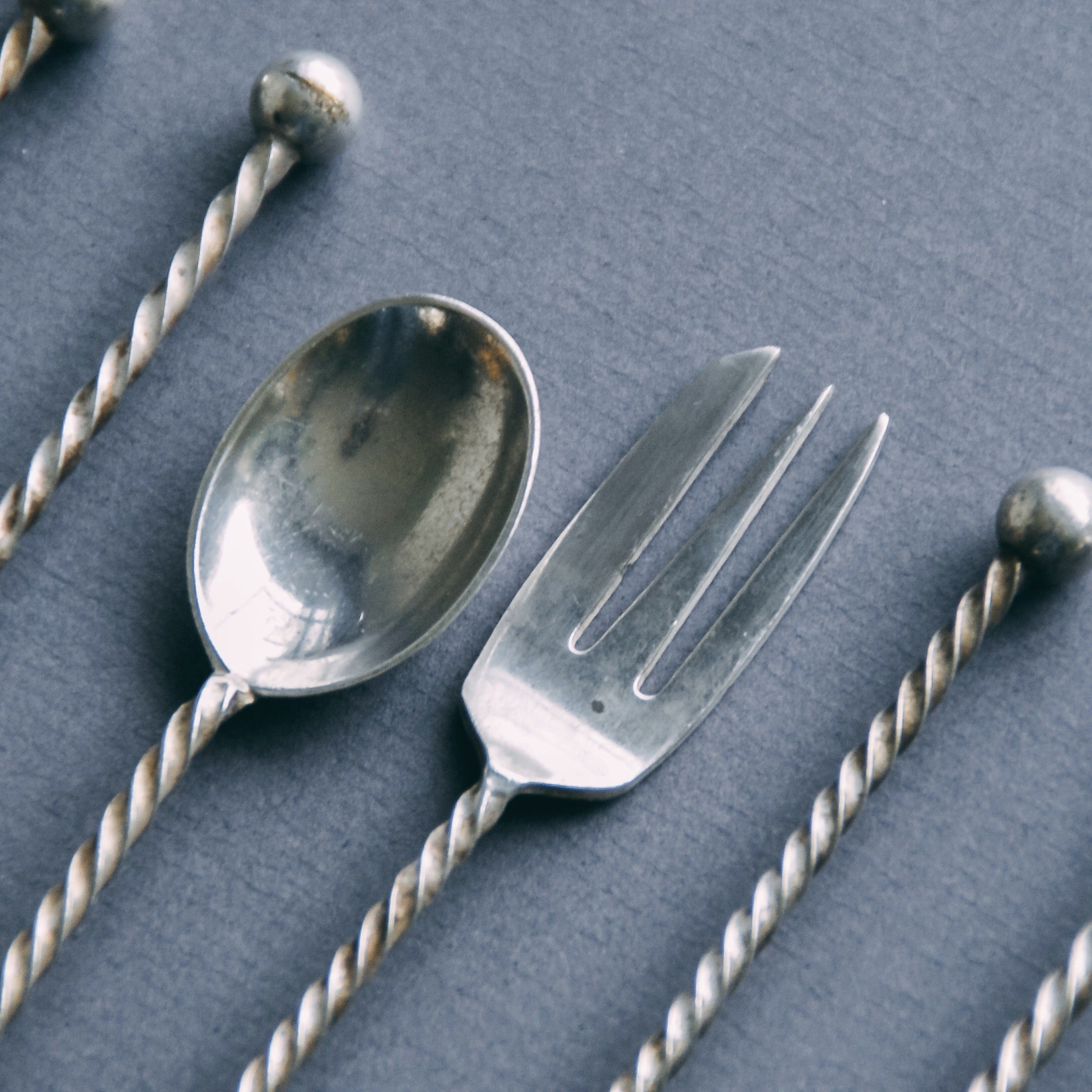 Silver Plated Forks & Spoons (set of 5) — lifestyle setting