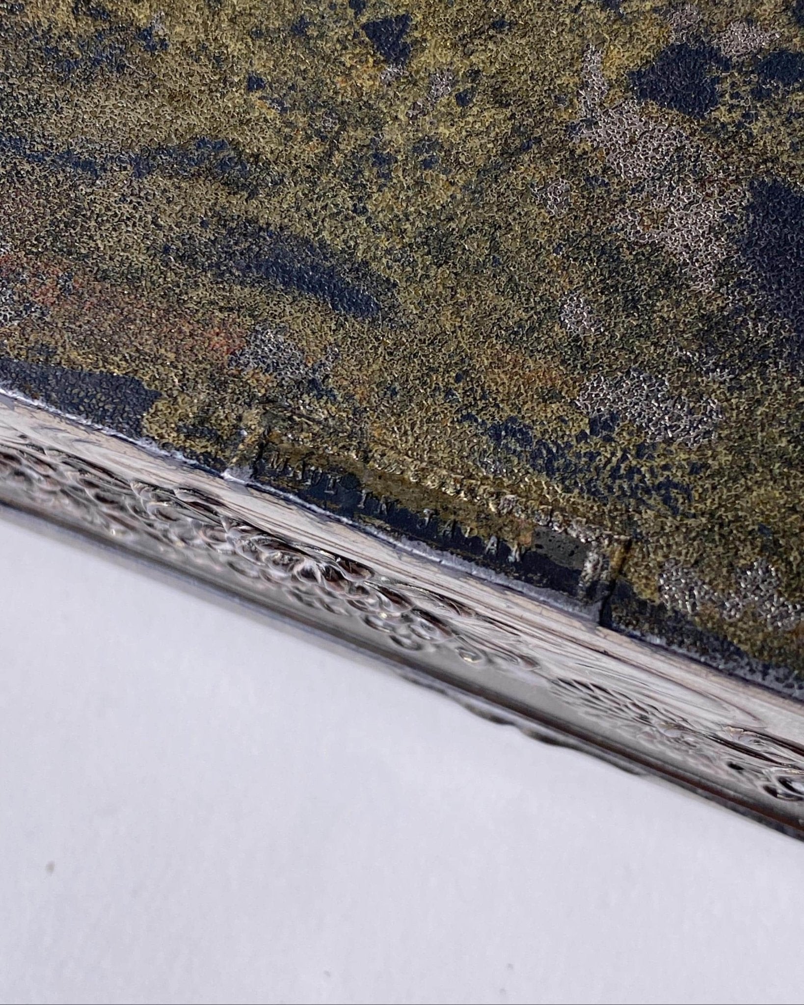 Vintage Early 19th Century Japanese Silver Plated Box Dragon Motif, Wood Inlay, Rare Jewelry or Cigarette Case, Antique Elegant Gift Idea — view 16