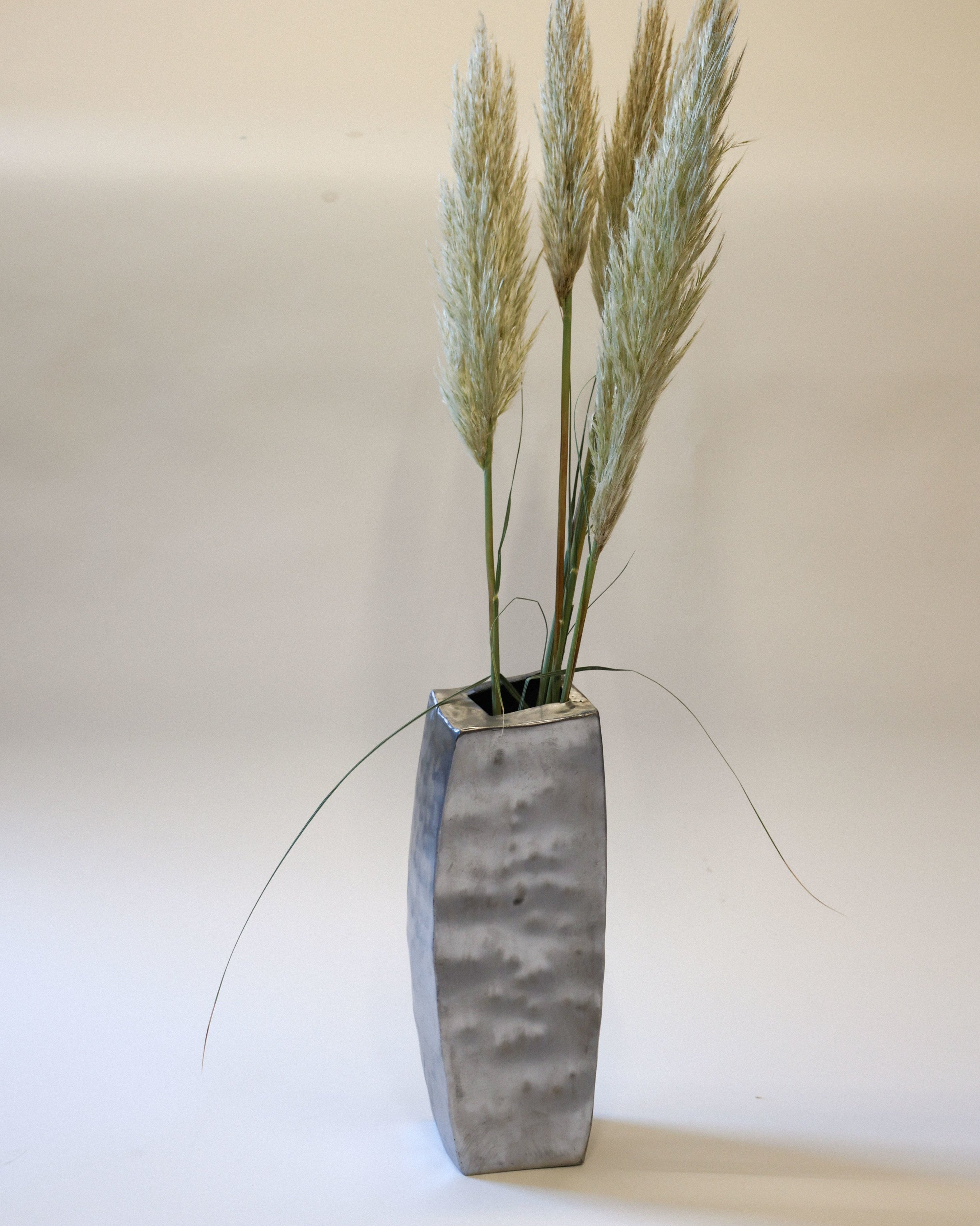 Hammered Steel Vase