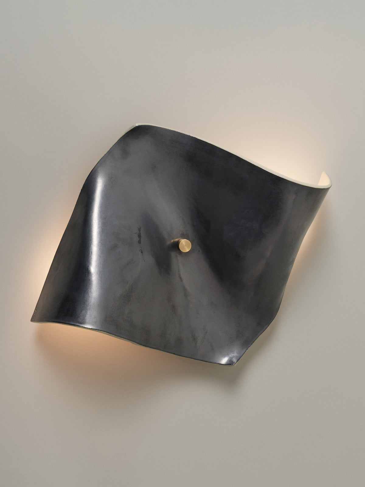 Shan Flush Mount, Graphite — close-up
