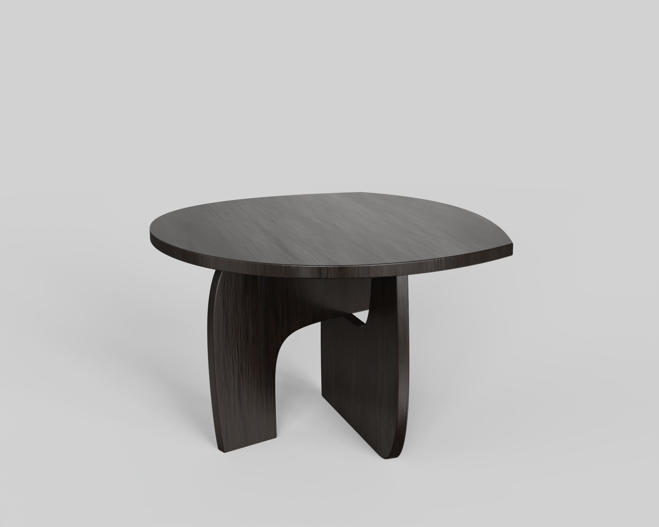 Table REEF V2 en bois massif carbonisé