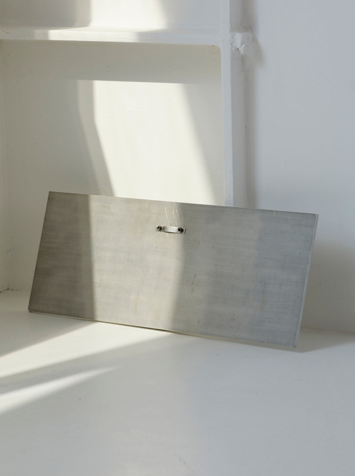 ‘The Sun’s Path' Steel Wall Sculpture By Anonymous French Artist Circa 1970 — back view showing metal texture and hanging mec