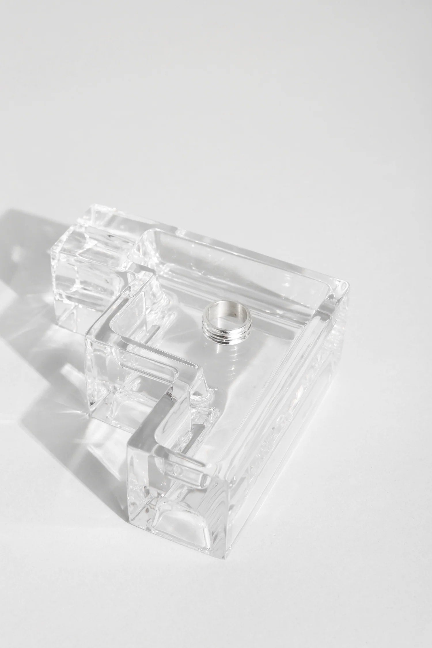 Pristine Table Architecture Candleholders — angled view on white surface