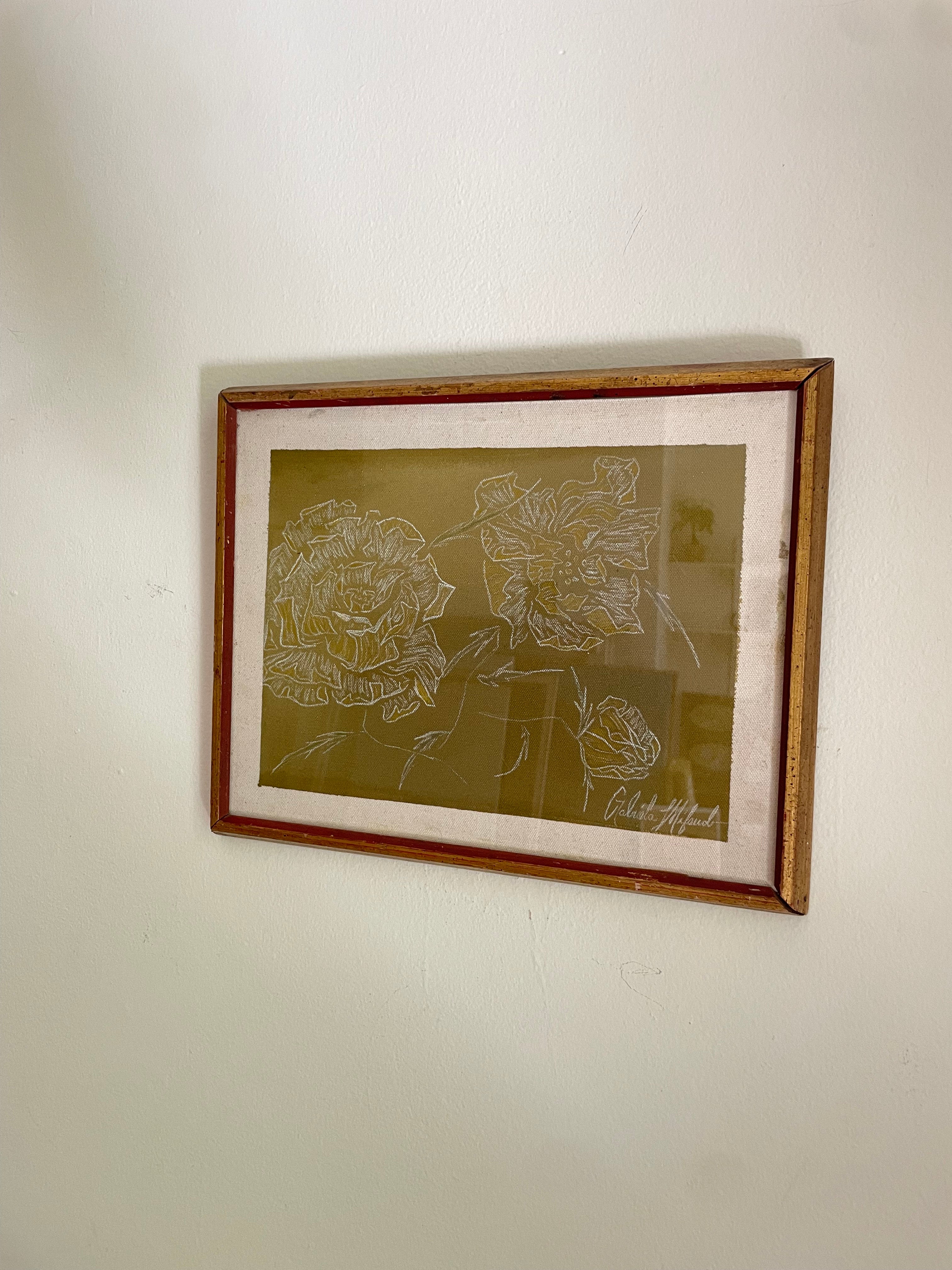 Mustard Peony Original Painting by Gabriela Mifsud | The Oblist