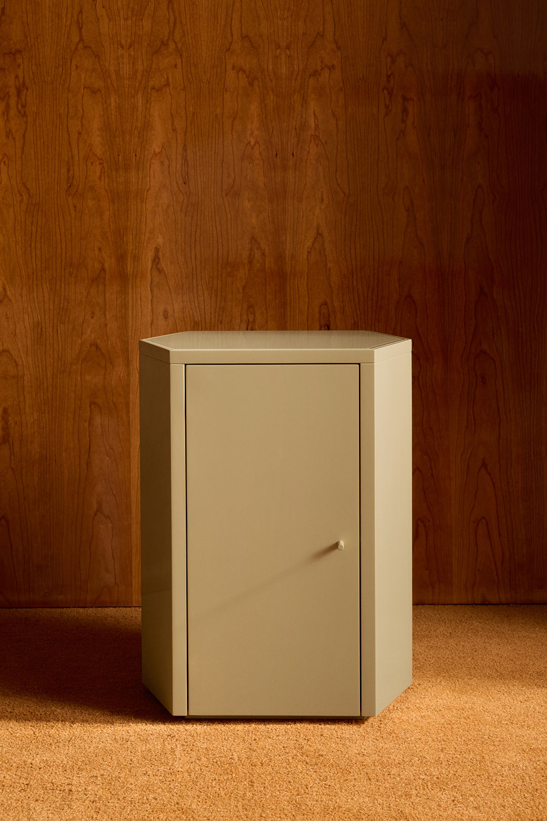 Pair of Park Nightstand in Lacquer — side angle