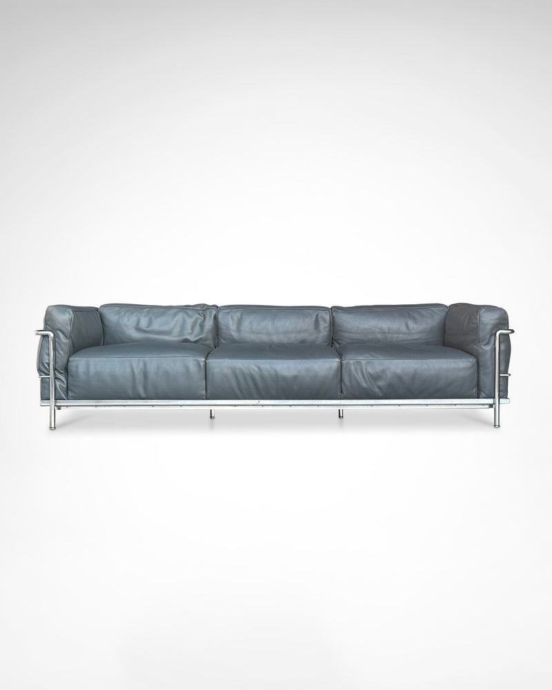 LC3 Down Cushions Y Extra Leather 3-Seater Sofa by Le Corbusier, Charlotte Perriand & Pierre Jeanneret for Cassina, 1990s by Redesignable